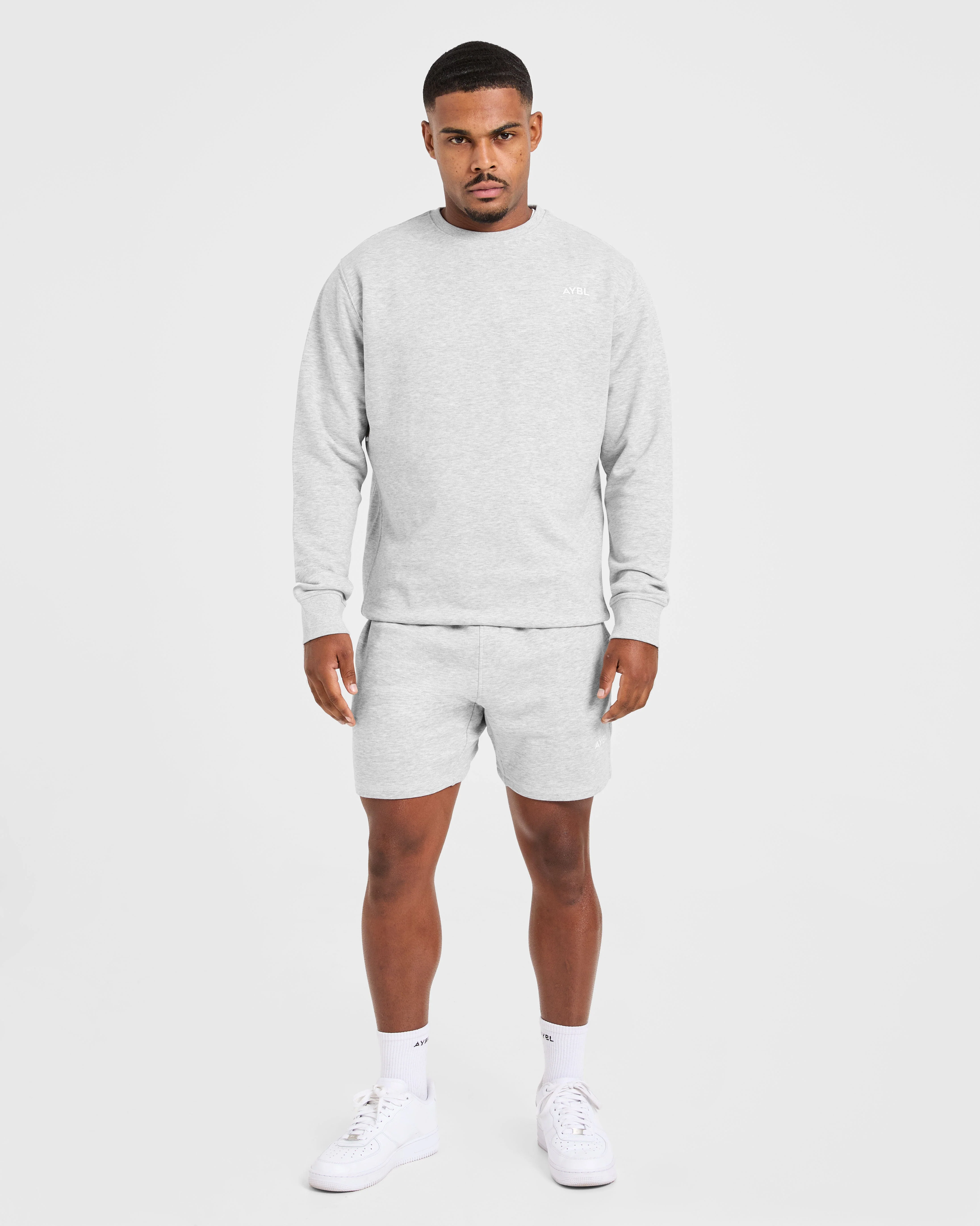 Essential Lightweight Sweater - Grijs Marl - Image 3