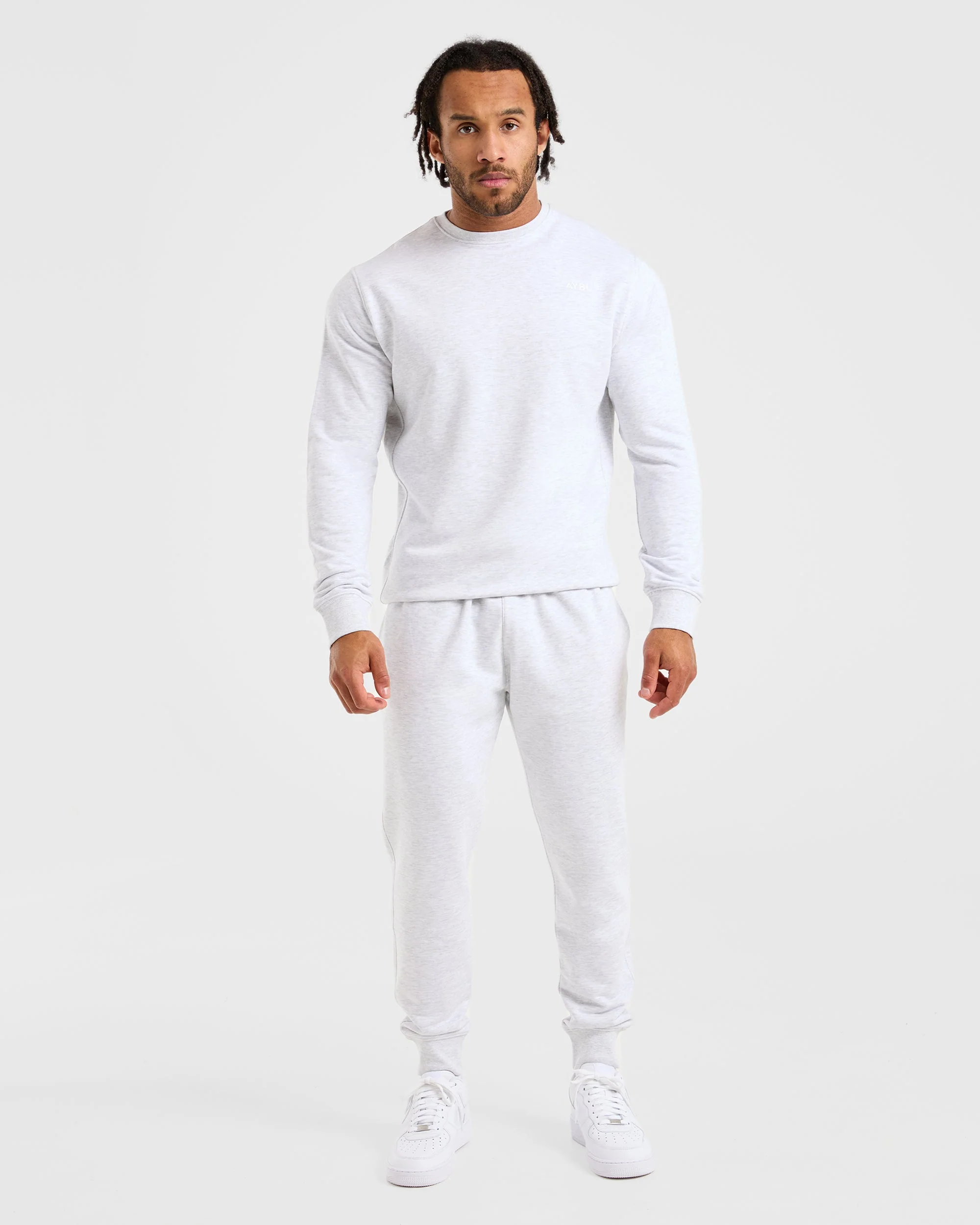 Essential Lightweight Sweater - Grijs Marl - Image 3