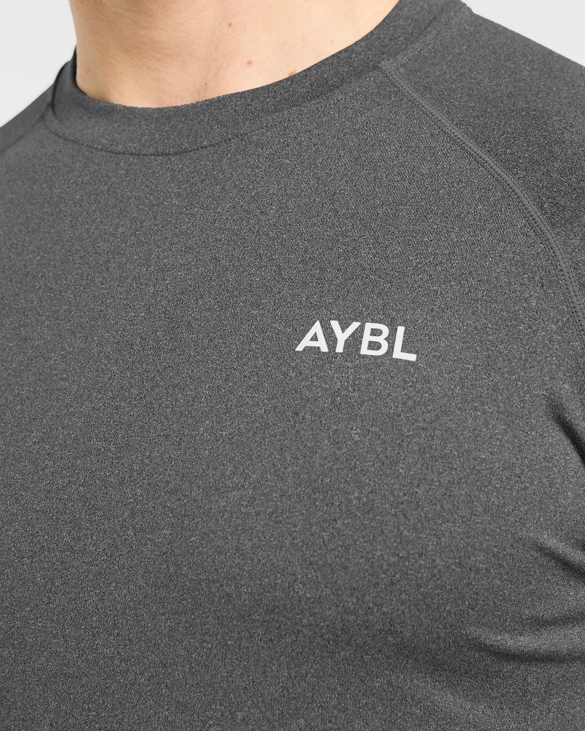 Essential Long Sleeve T Shirt - Grijs Marl - Image 5