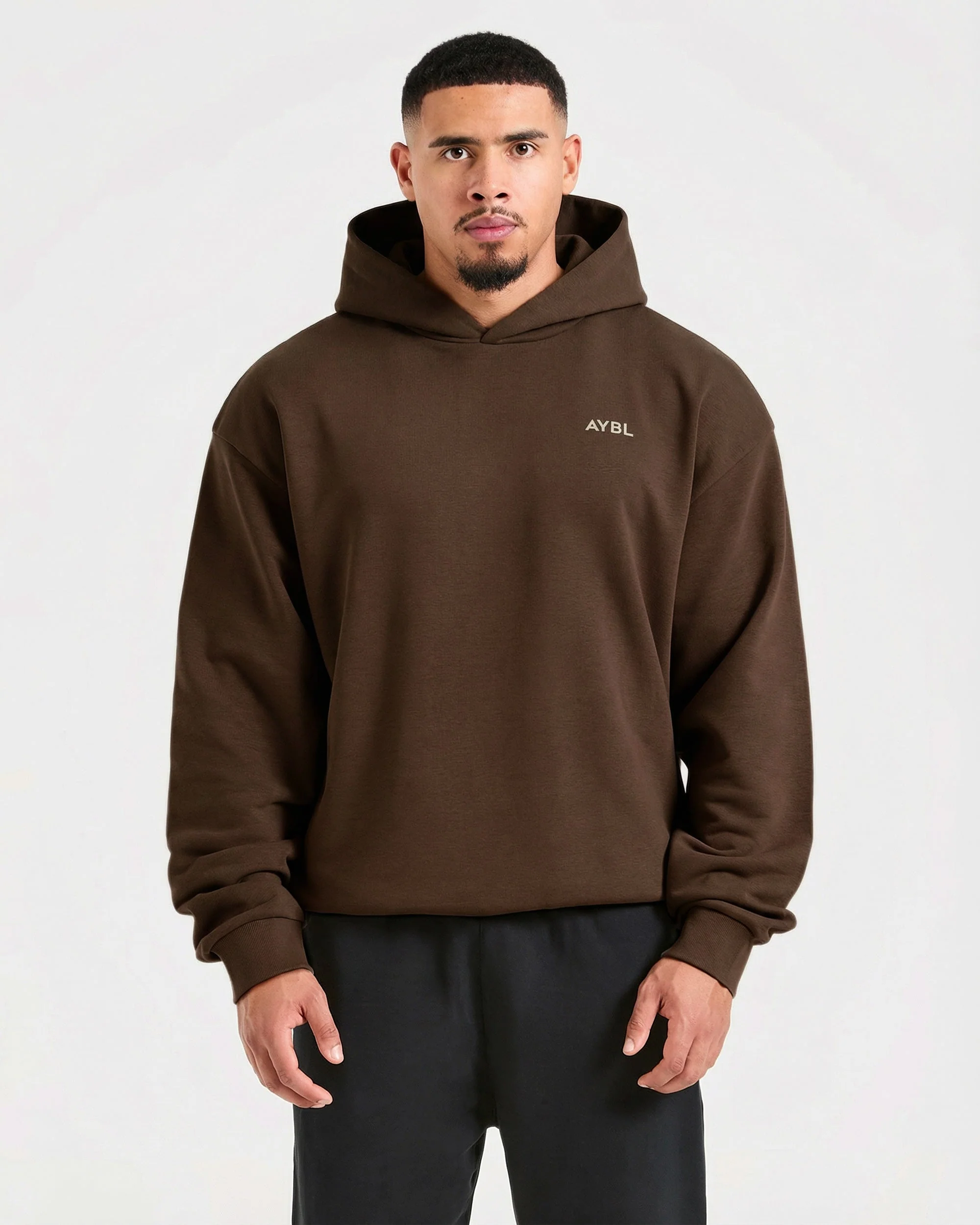 Essential Oversized Graphic Hoodie - Bruin - Image 2