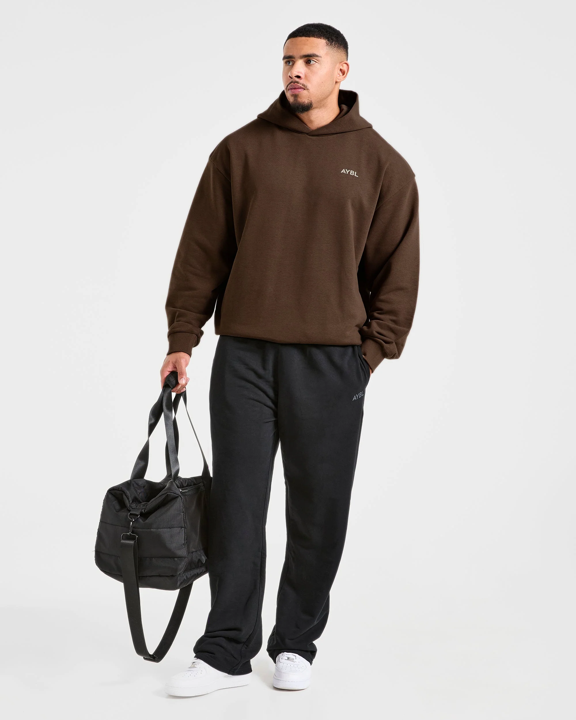 Essential Oversized Graphic Hoodie - Bruin - Image 7