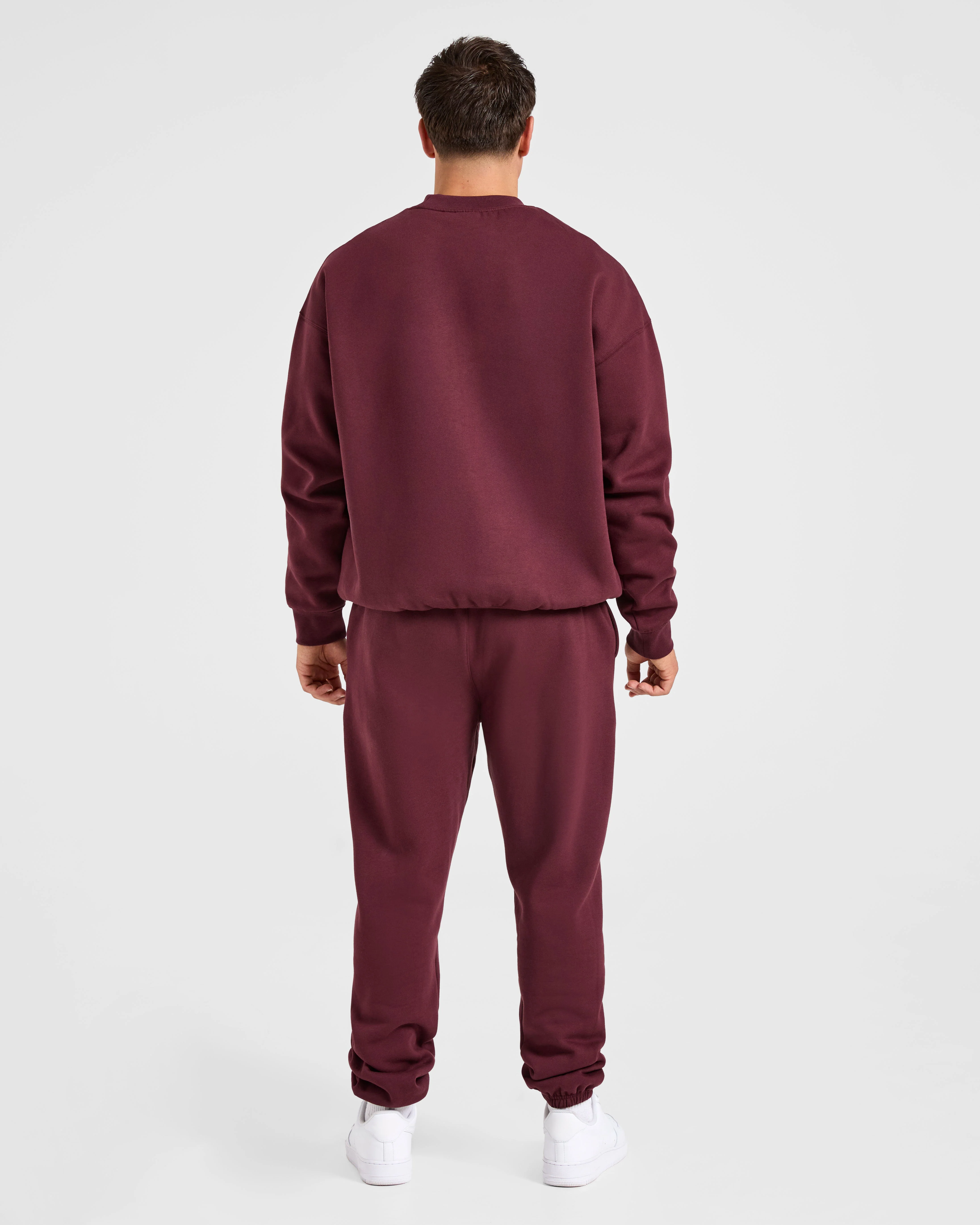 Essential Oversized Joggers - Burgundy Rood - Image 4