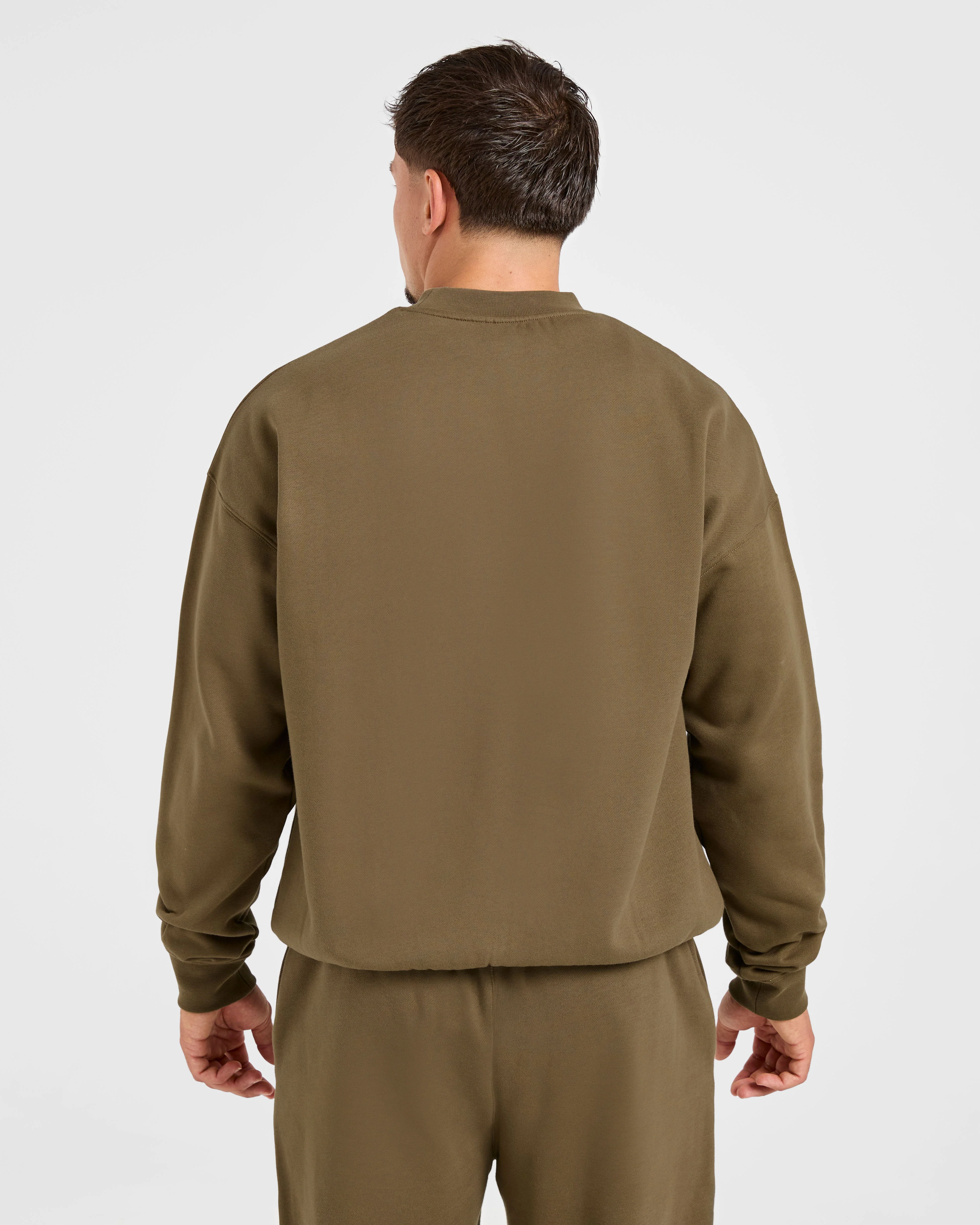 Essential Oversized Sweater - Olive Groen - Image 2