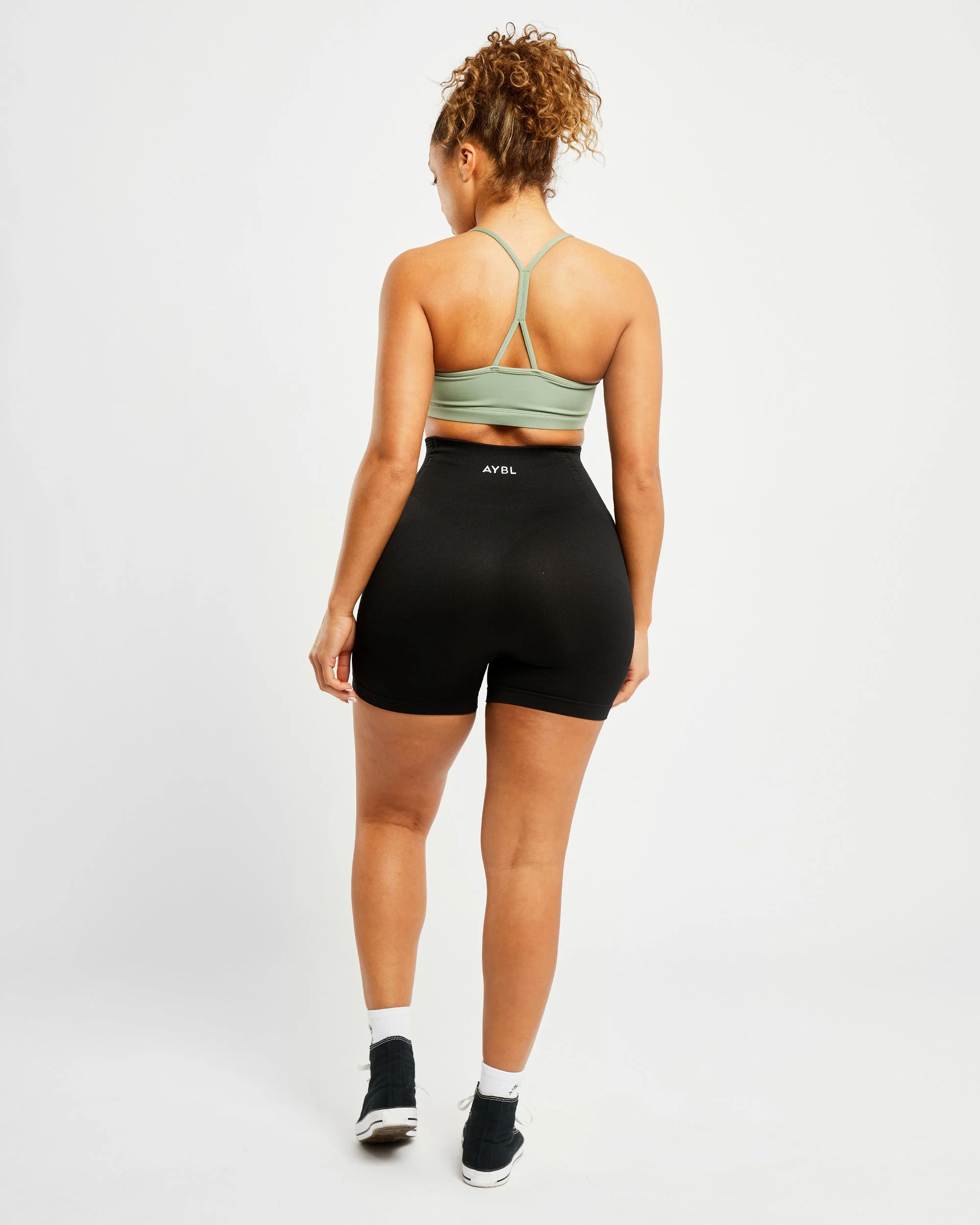 Essential Ruched Sports Bra - Olive Groen - Image 12