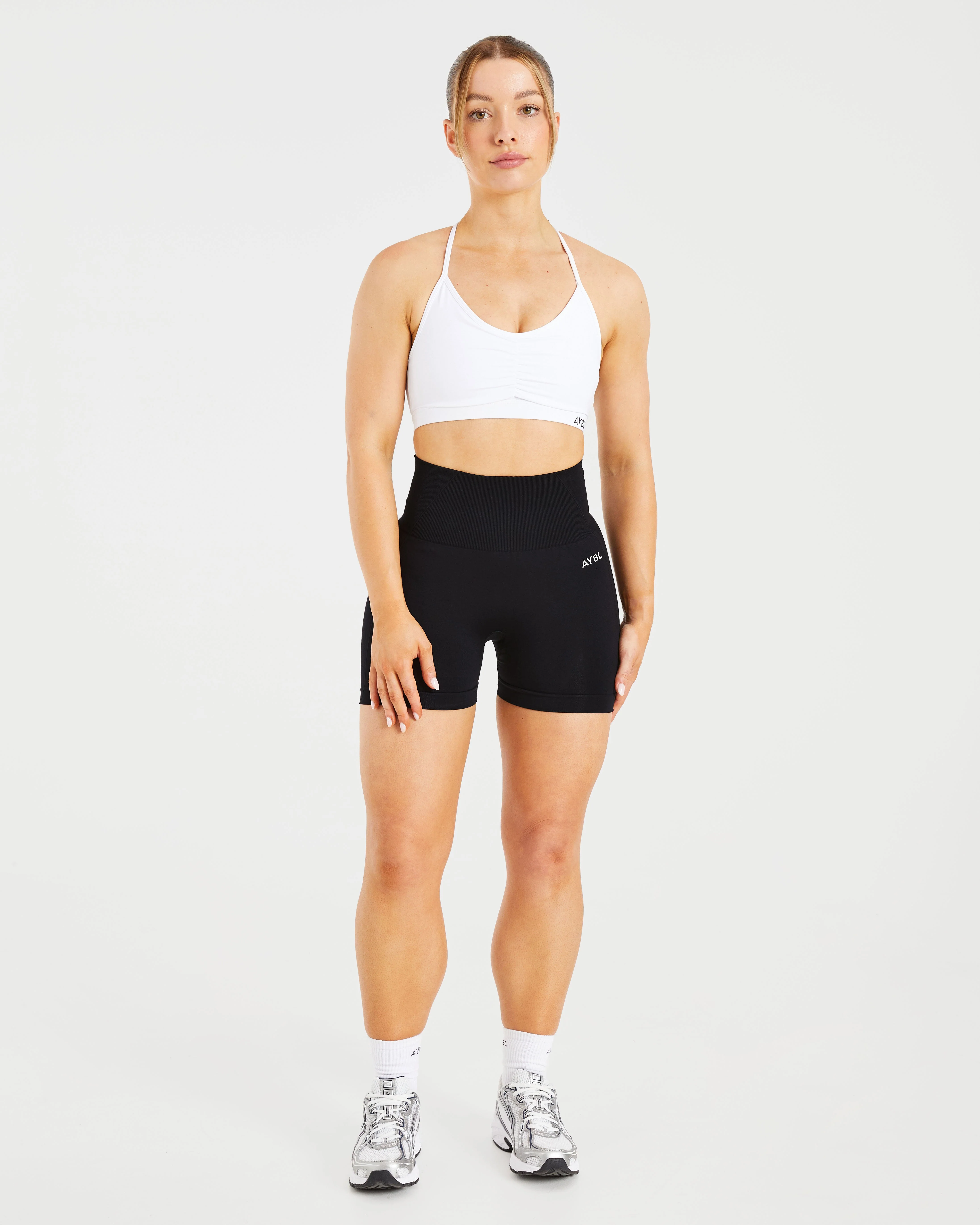 Essential Ruched Sports Bra - Wit - Image 3