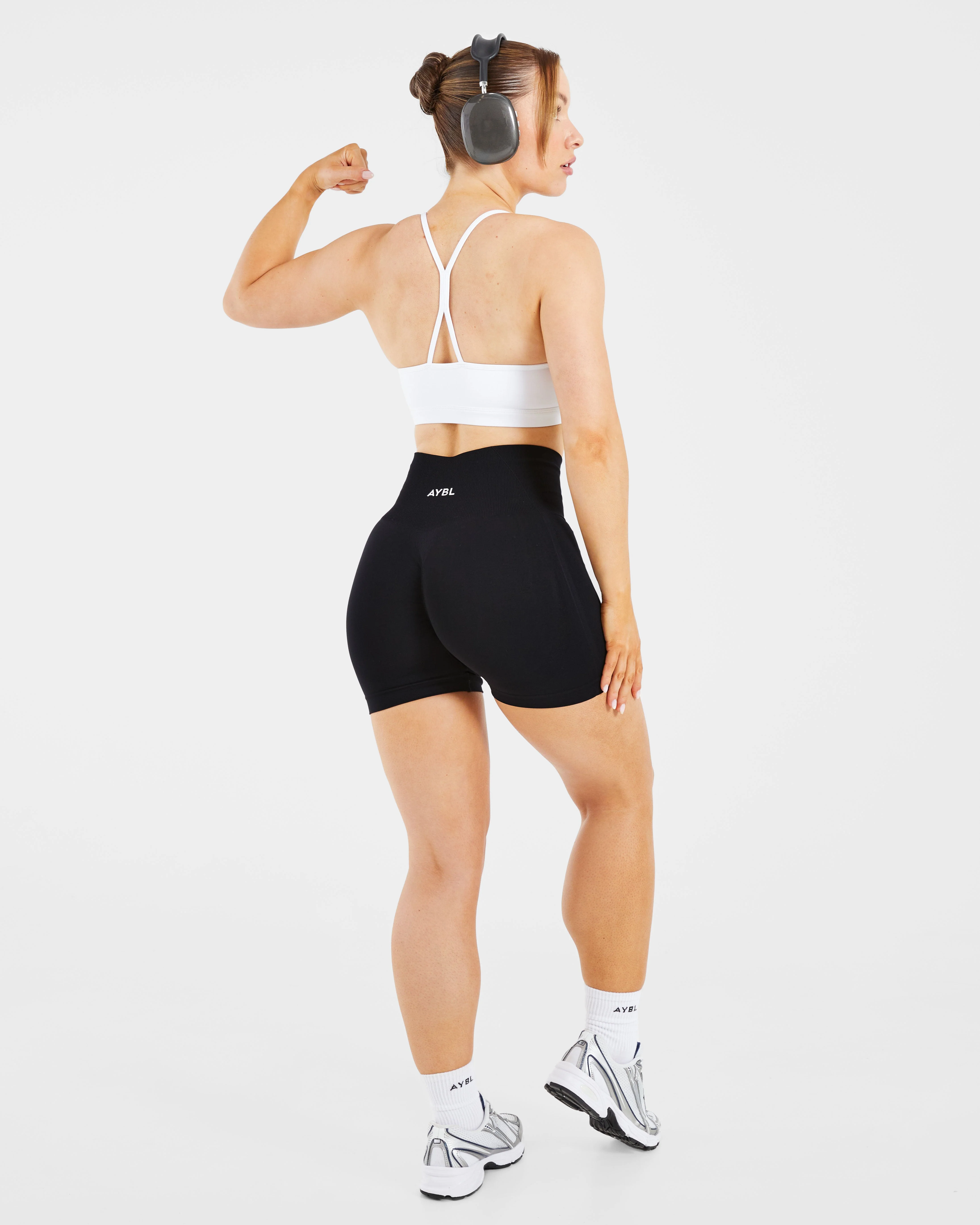 Essential Ruched Sports Bra - Wit - Image 7