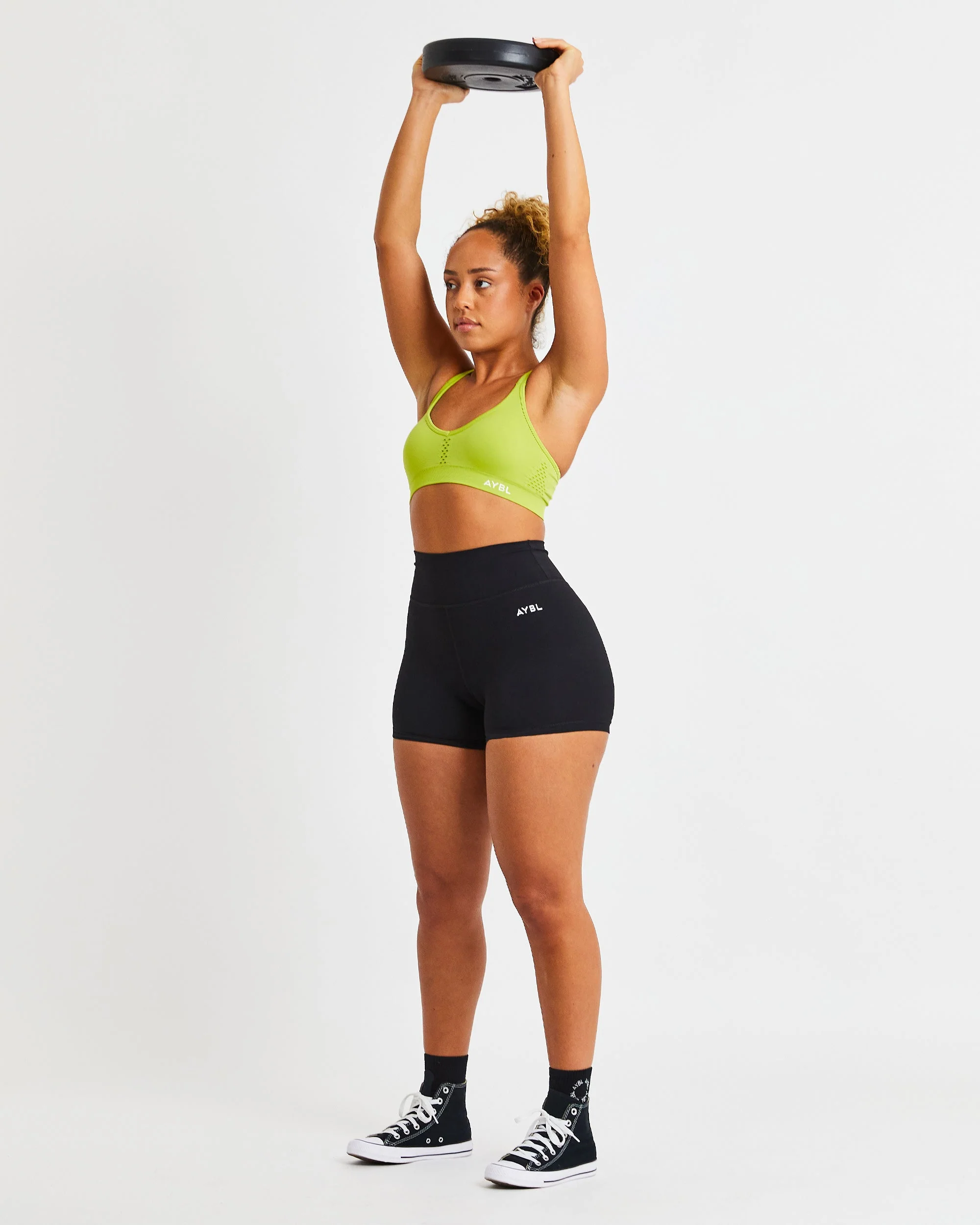 Essential Seamless Strappy Sports Bra - Lime Groen - Image 7