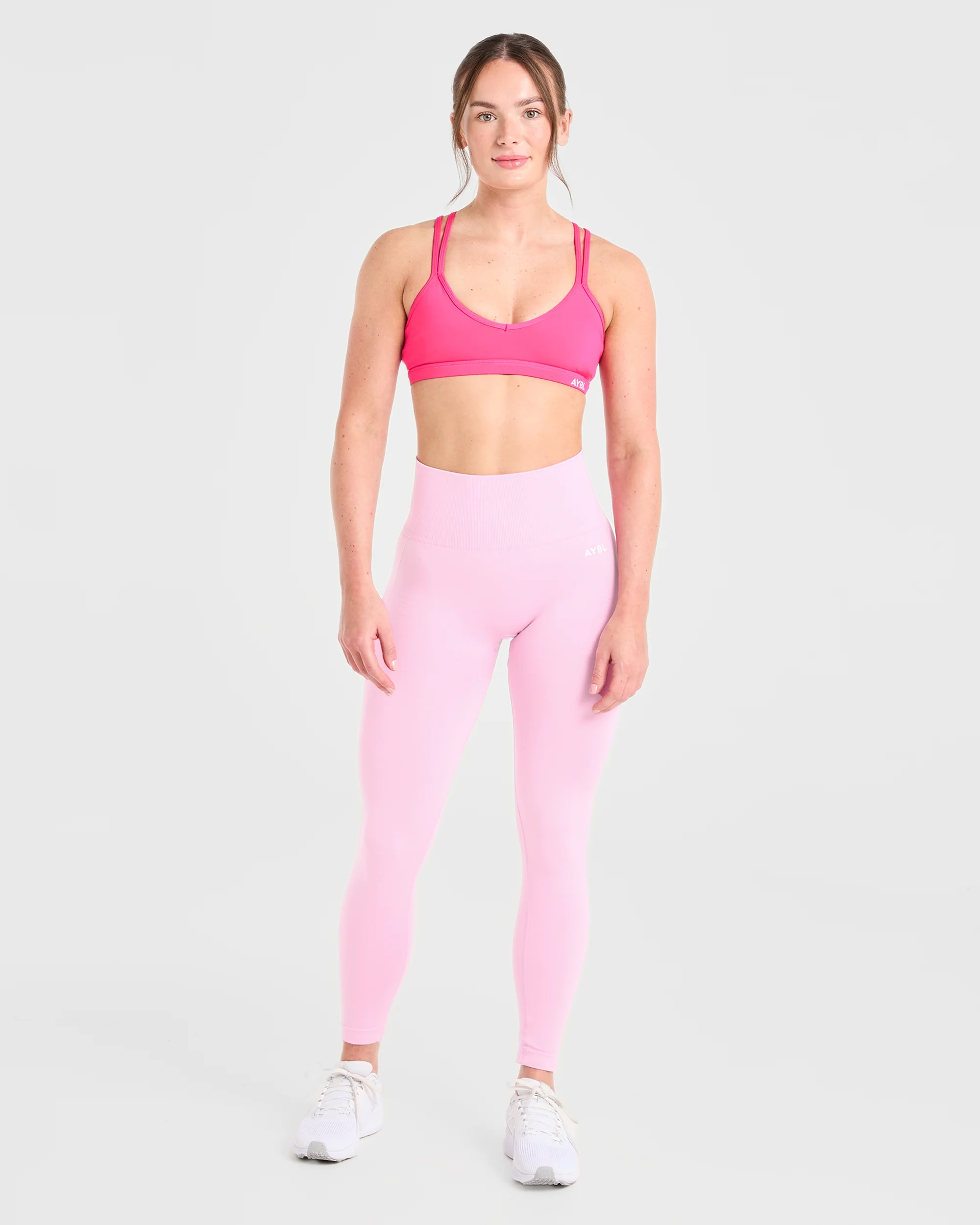 Essential Strappy Sports Bra - Hot Roze - Image 3