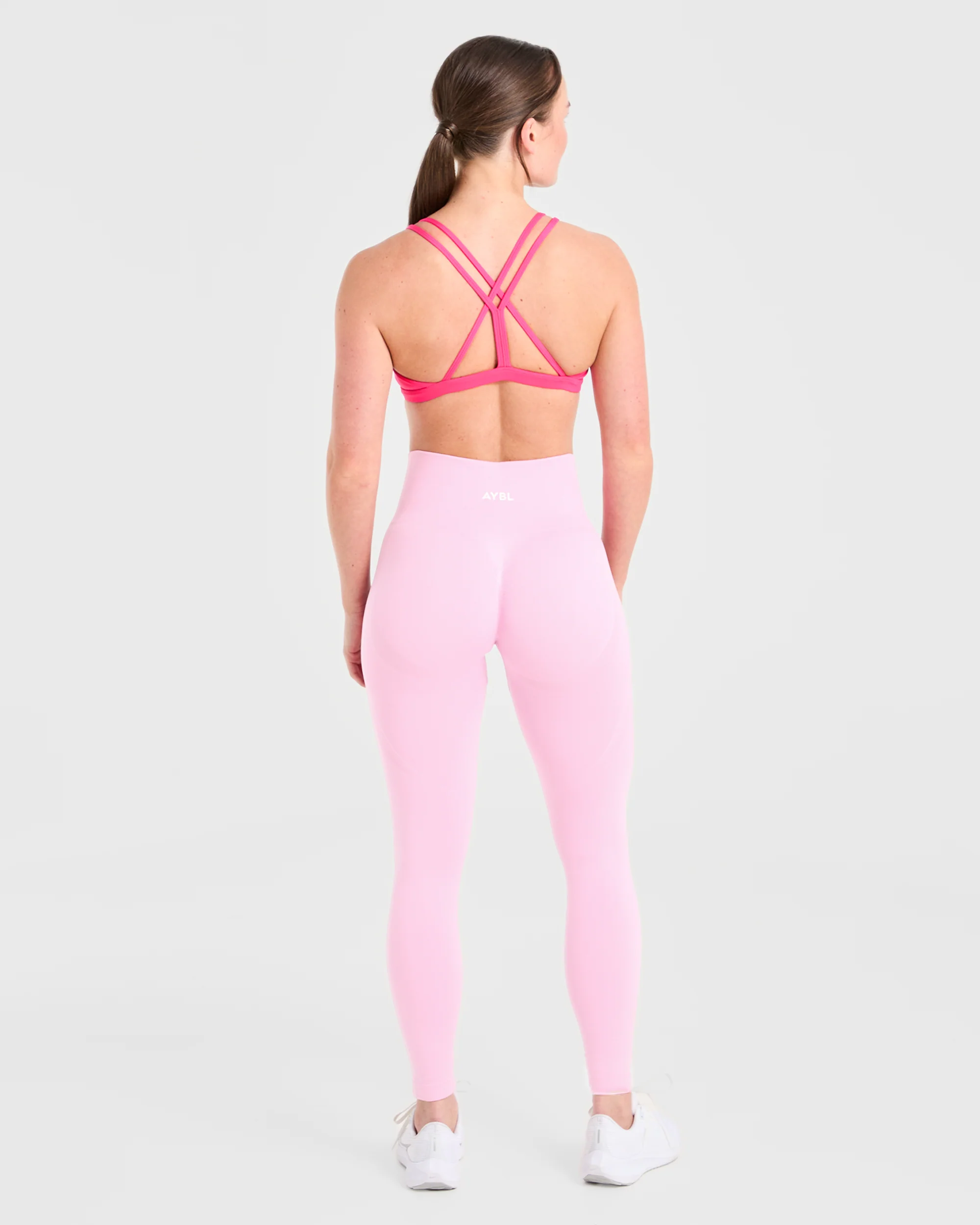 Essential Strappy Sports Bra - Hot Roze - Image 4