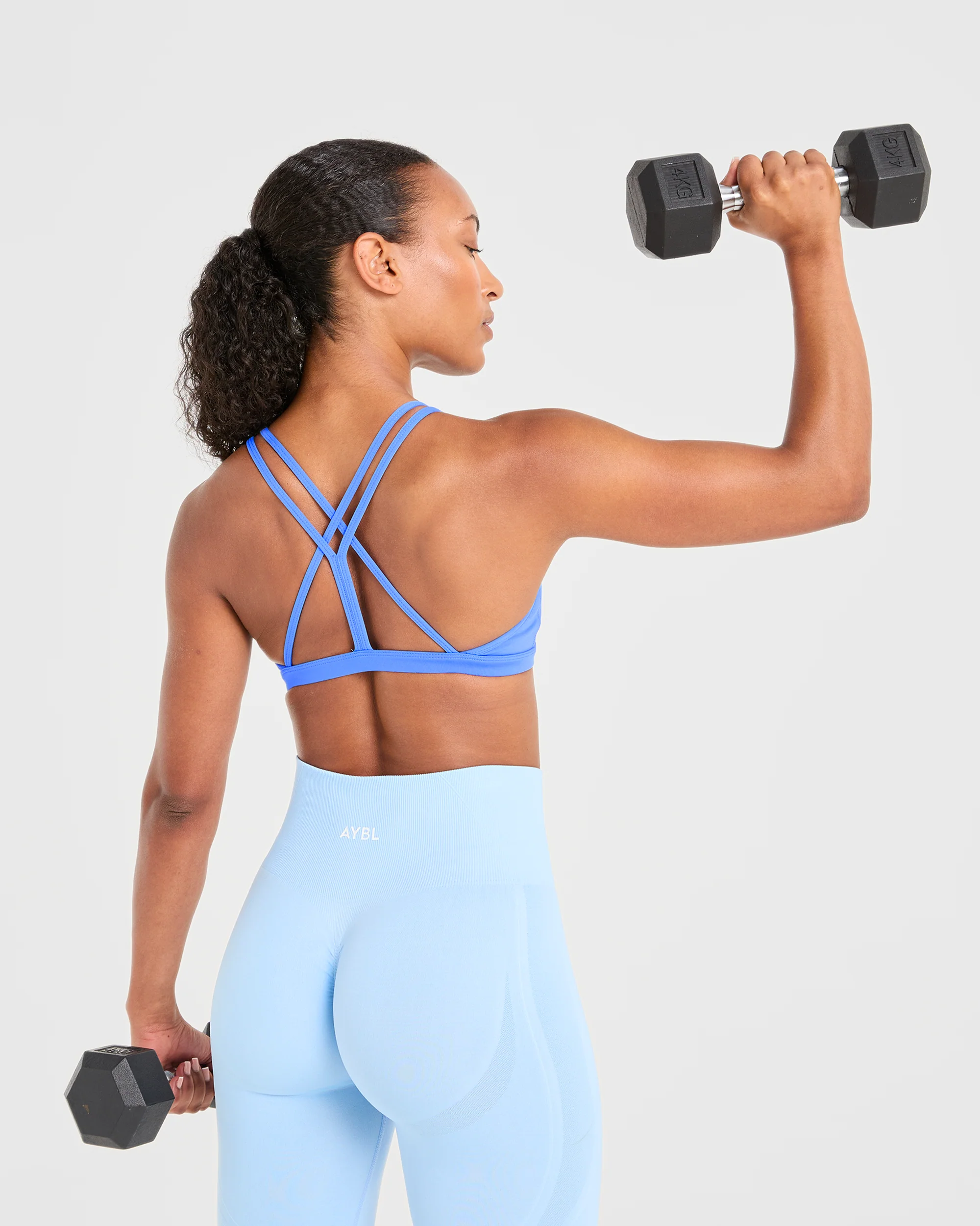 Essential Strappy Sports Bra - Summer Blauw - Image 7