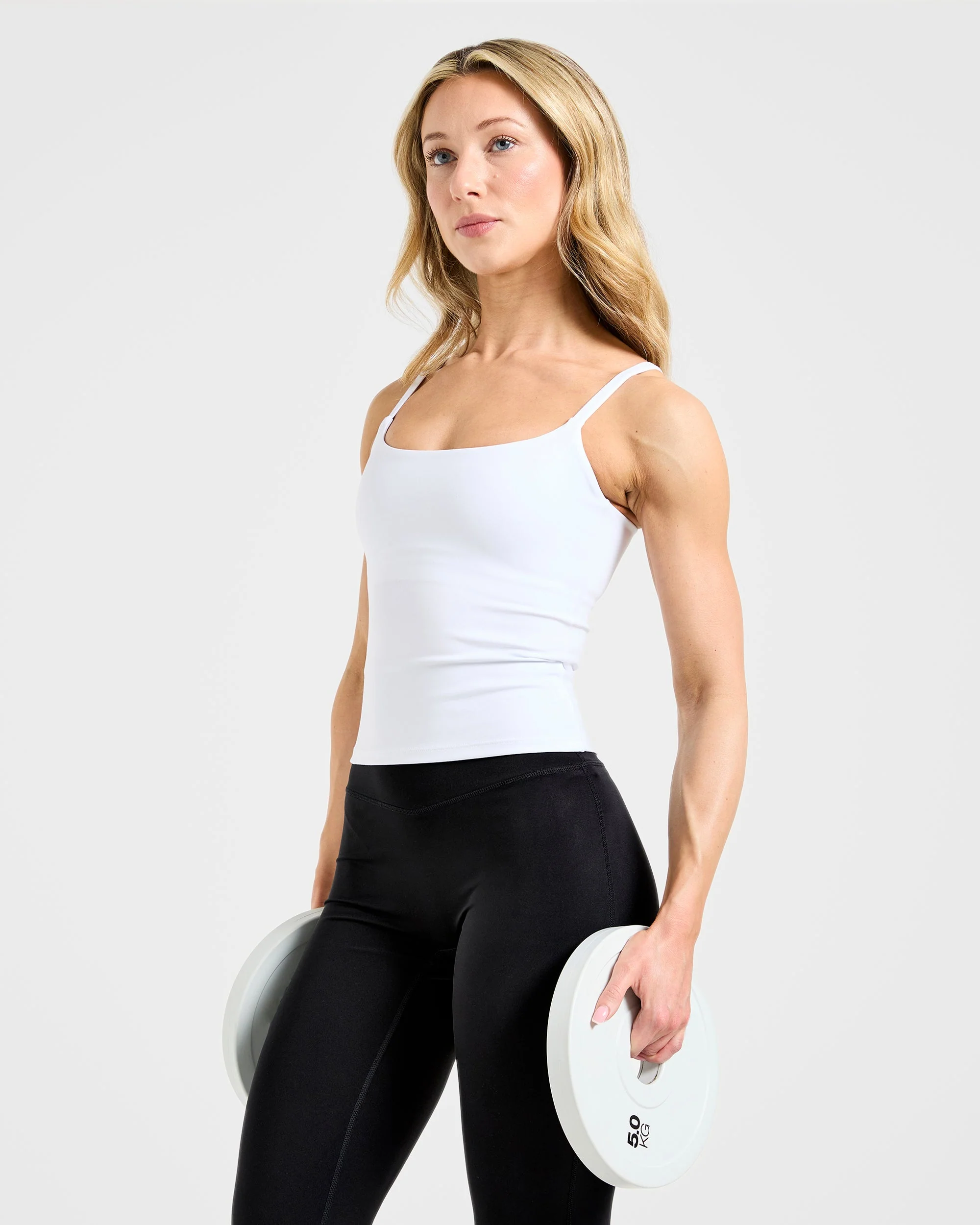 Essential Strappy Tank Top - Wit - Image 8