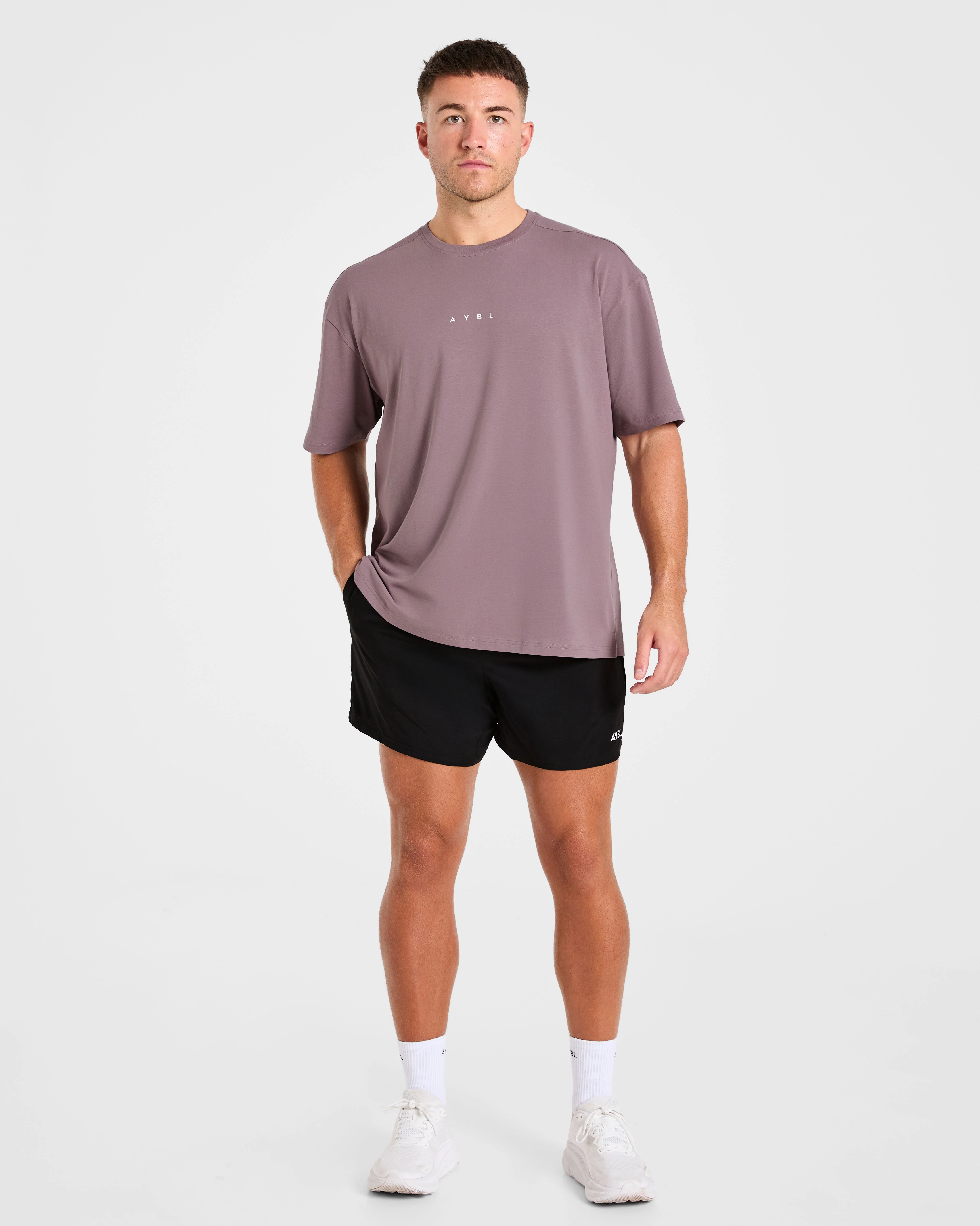 Force Oversized T Shirt - Heavy Paars - Image 3