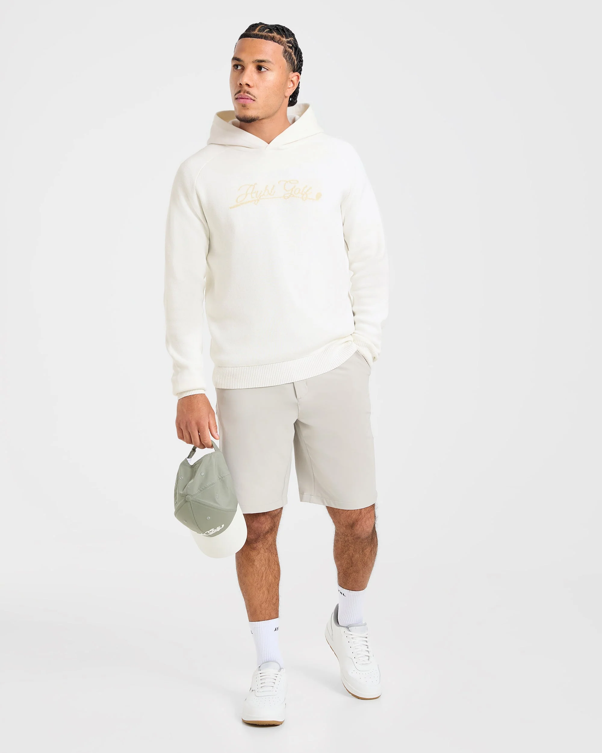 Golf Club Knitted Hoodie - Off Wit - Image 7