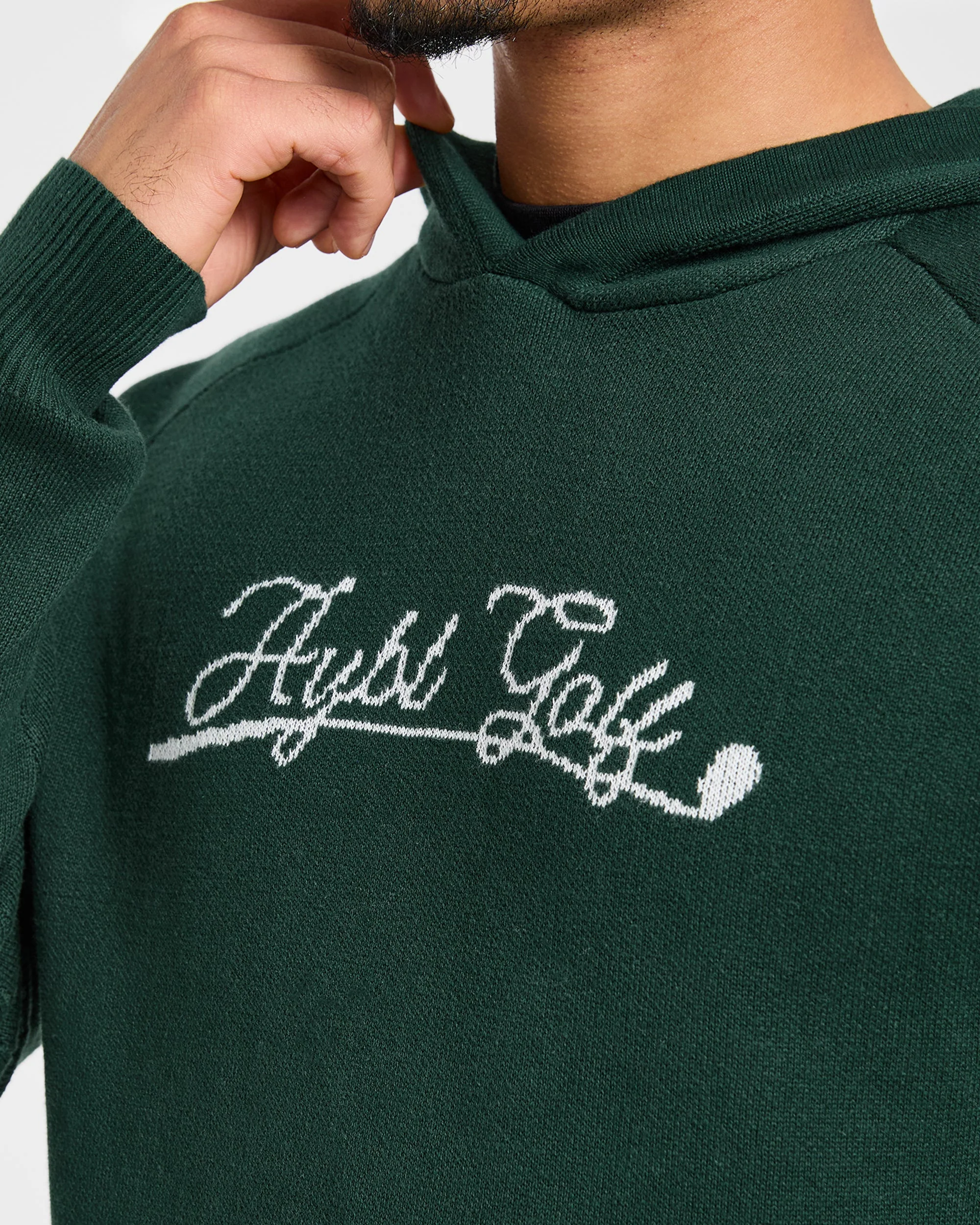 Golf Club Knitted Hoodie - Pine Groen - Image 6