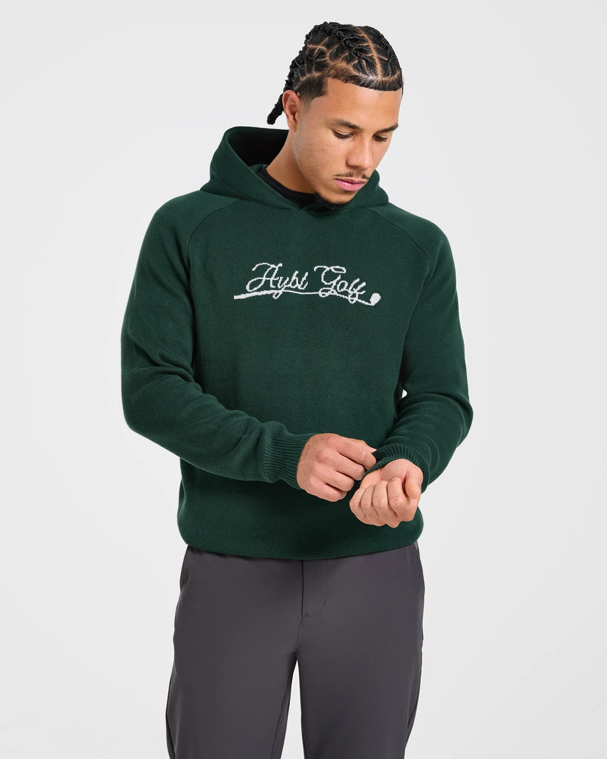 Golf Club Knitted Hoodie - Pine Groen - Image 8