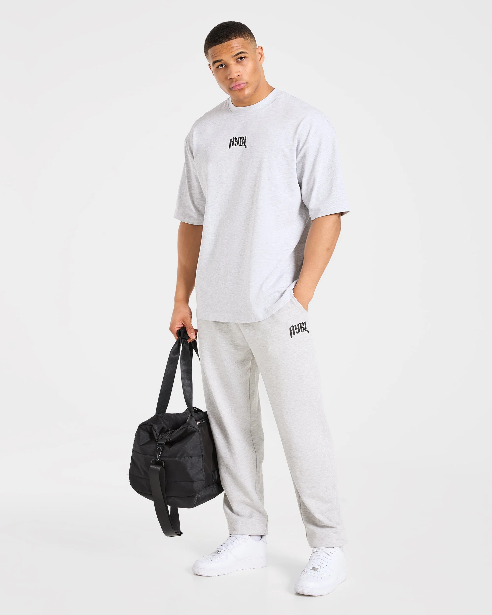 Heavy Lifting Gothic Oversized Joggers - Grijs Marl - Image 7
