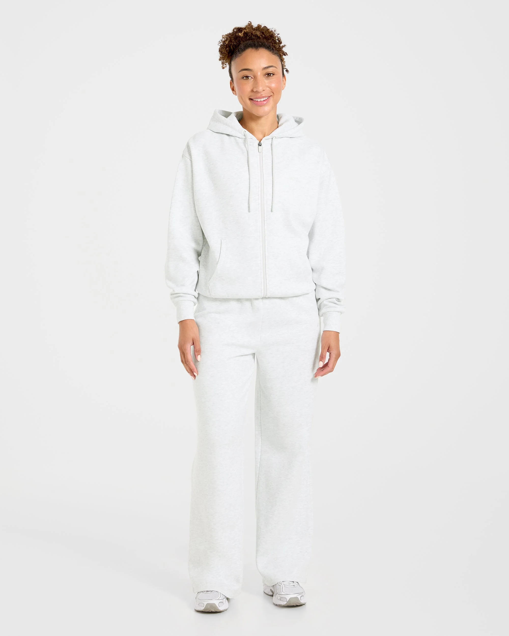 Lifestyle Oversized Straight Leg Joggers - Heather Grijs - Image 3
