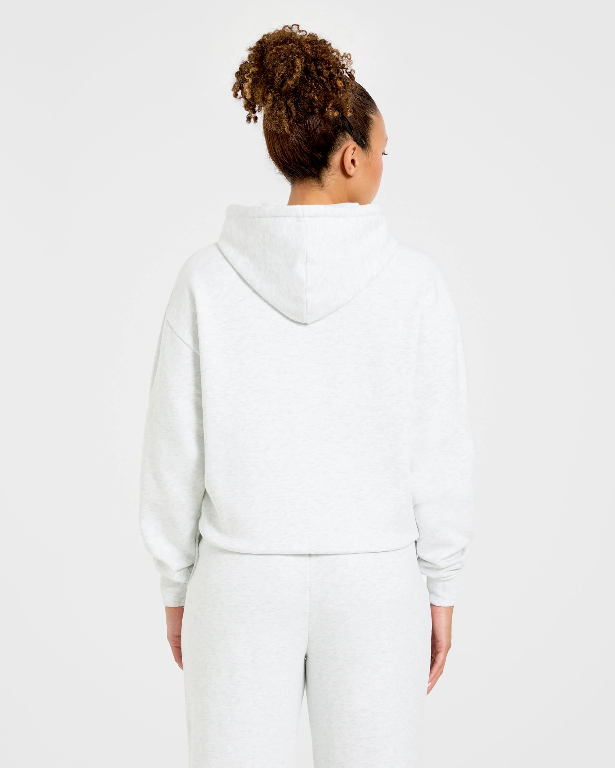 Lifestyle Oversized Zip Up Hoodie - Heather Grijs - Image 2