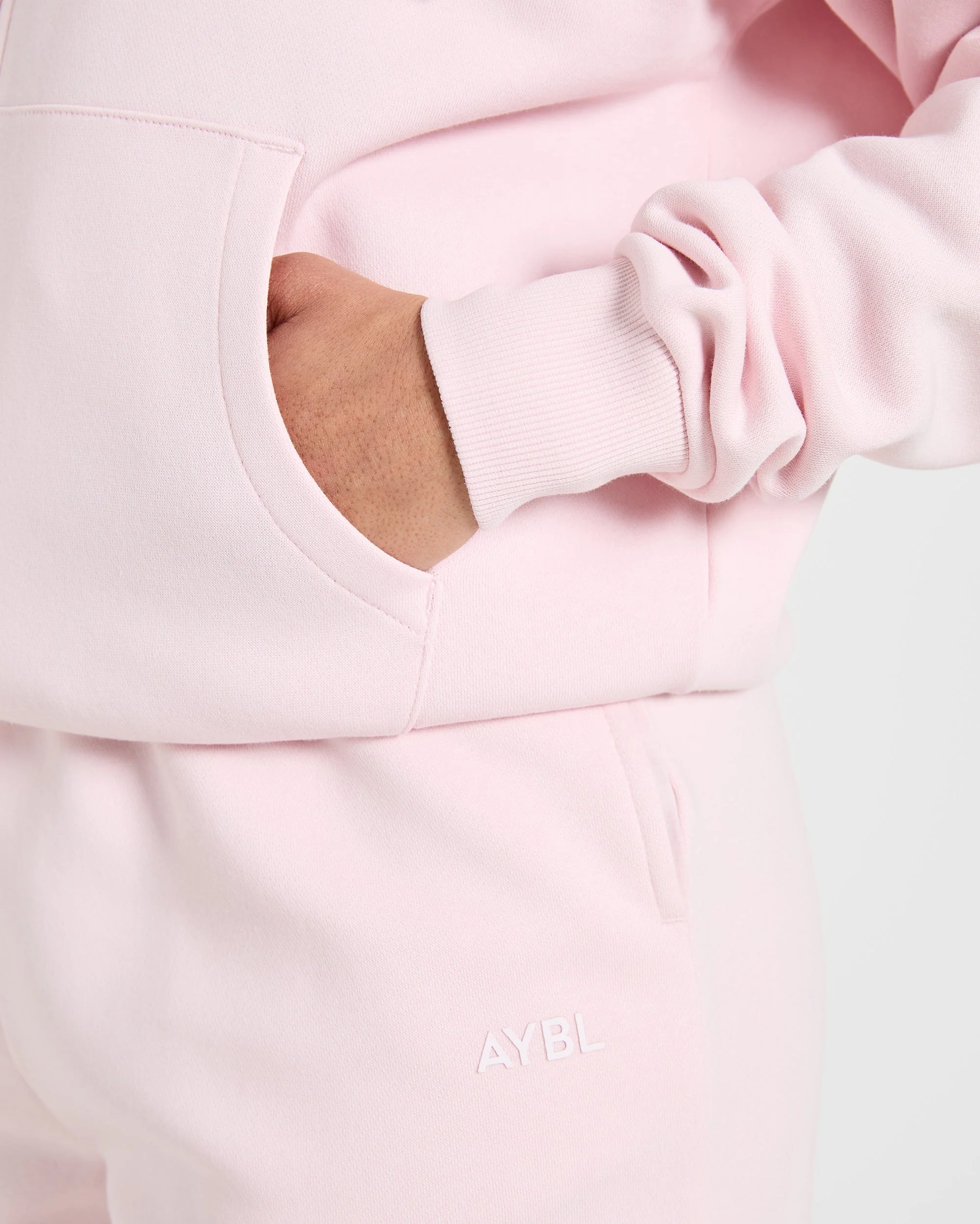 Lifestyle Oversized Zip Up Hoodie - Pastel Roze - Image 6