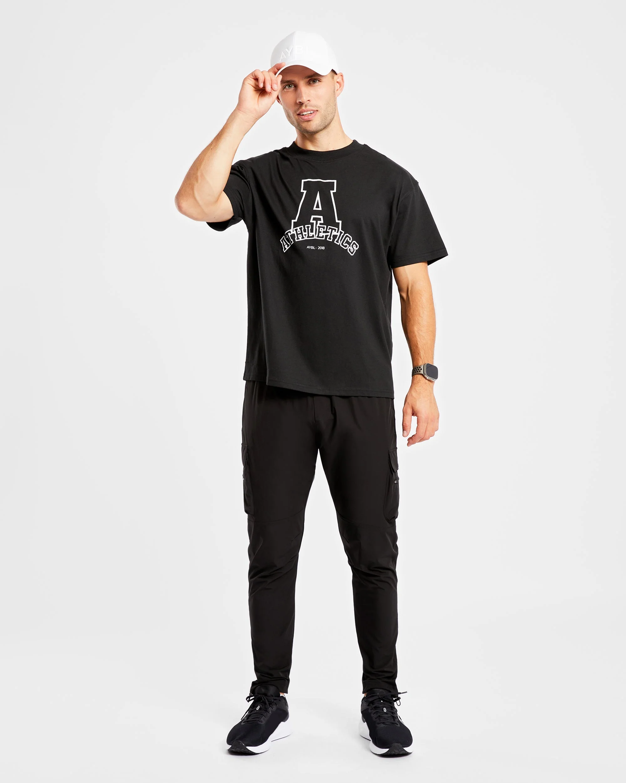 Athletics Varsity Oversized T Shirt - Zwart - Image 6