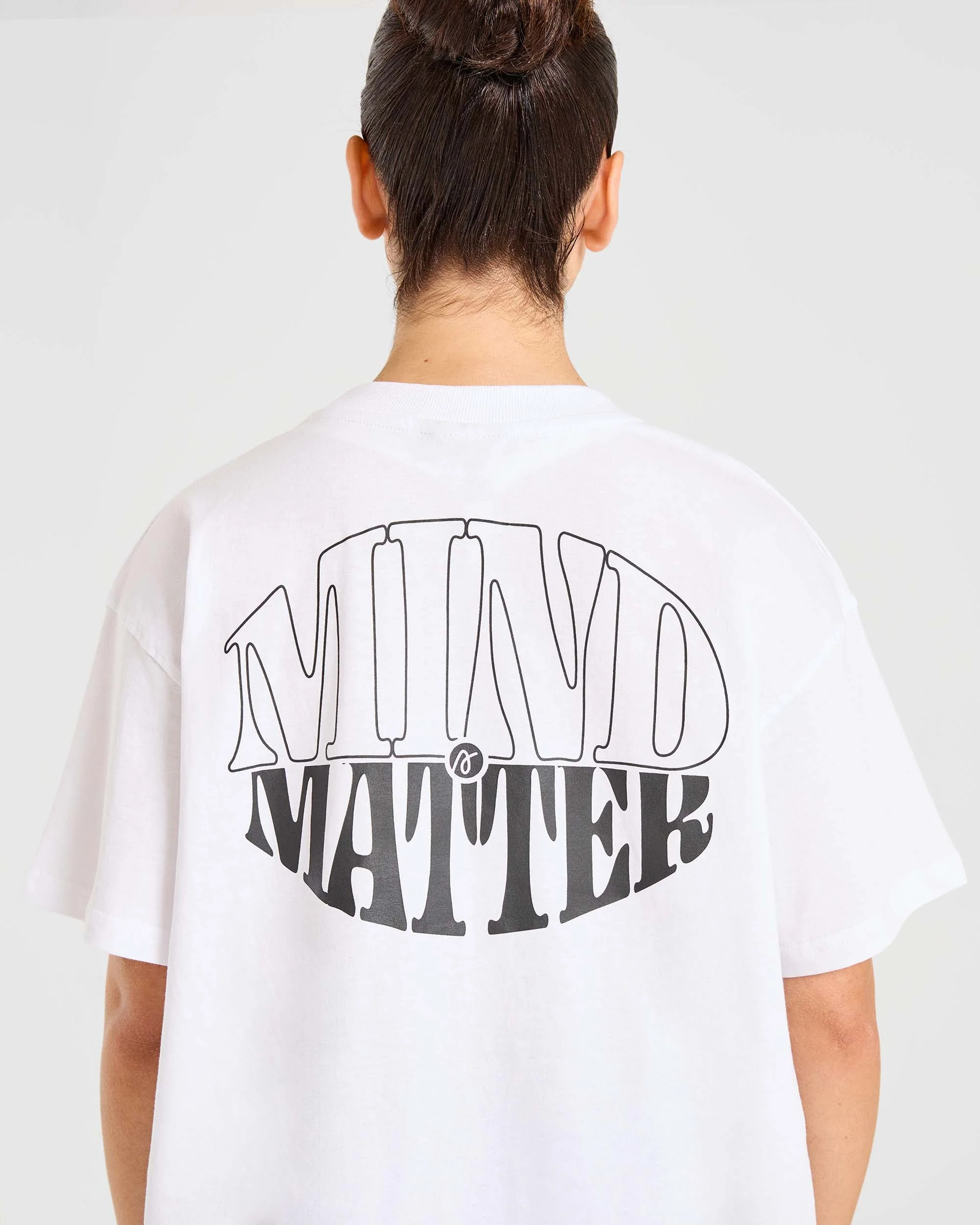 Mind Over Matter Oversized T Shirt - Wit - Image 6