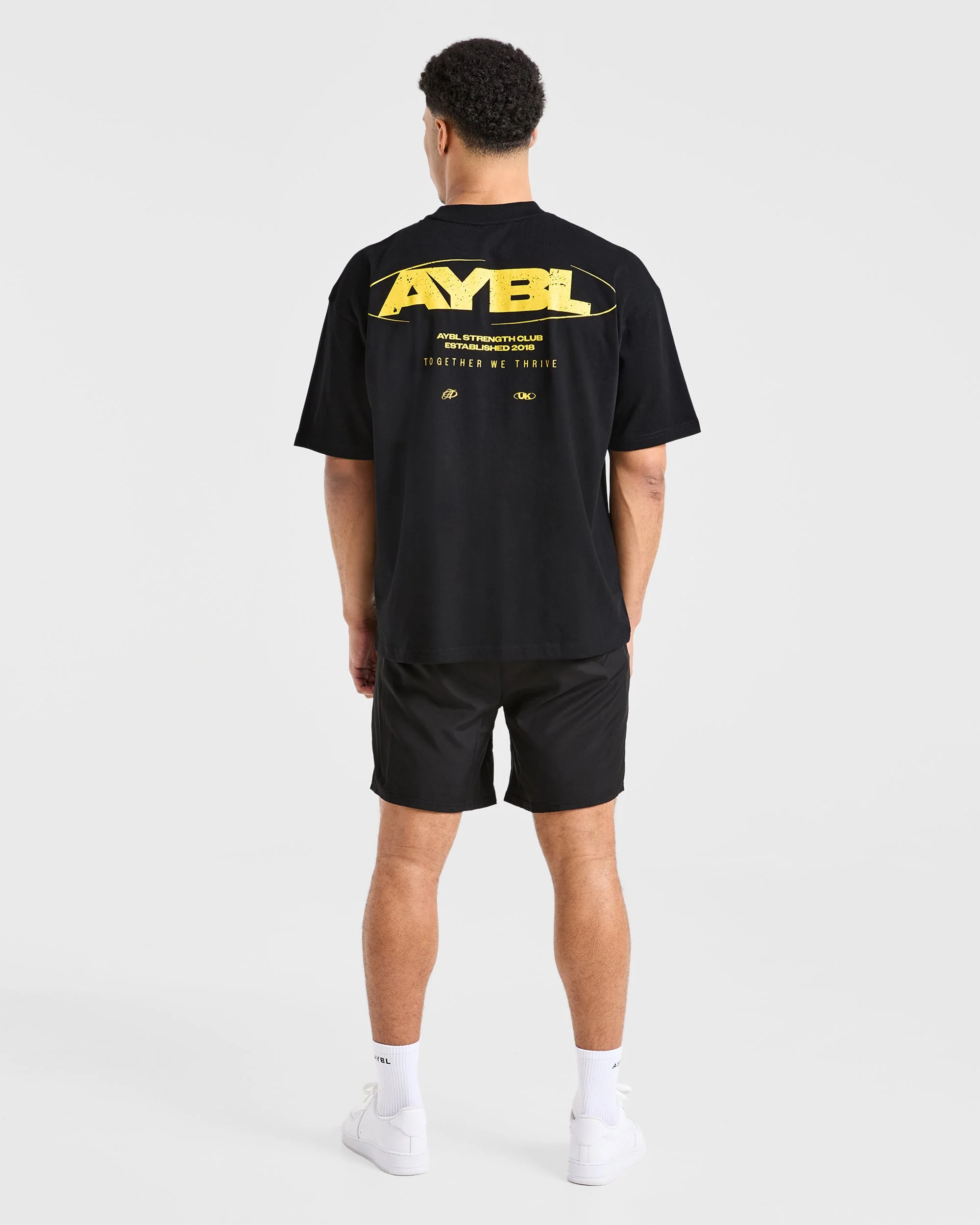 Orbit Oversized T Shirt - Zwart/Geel - Image 3