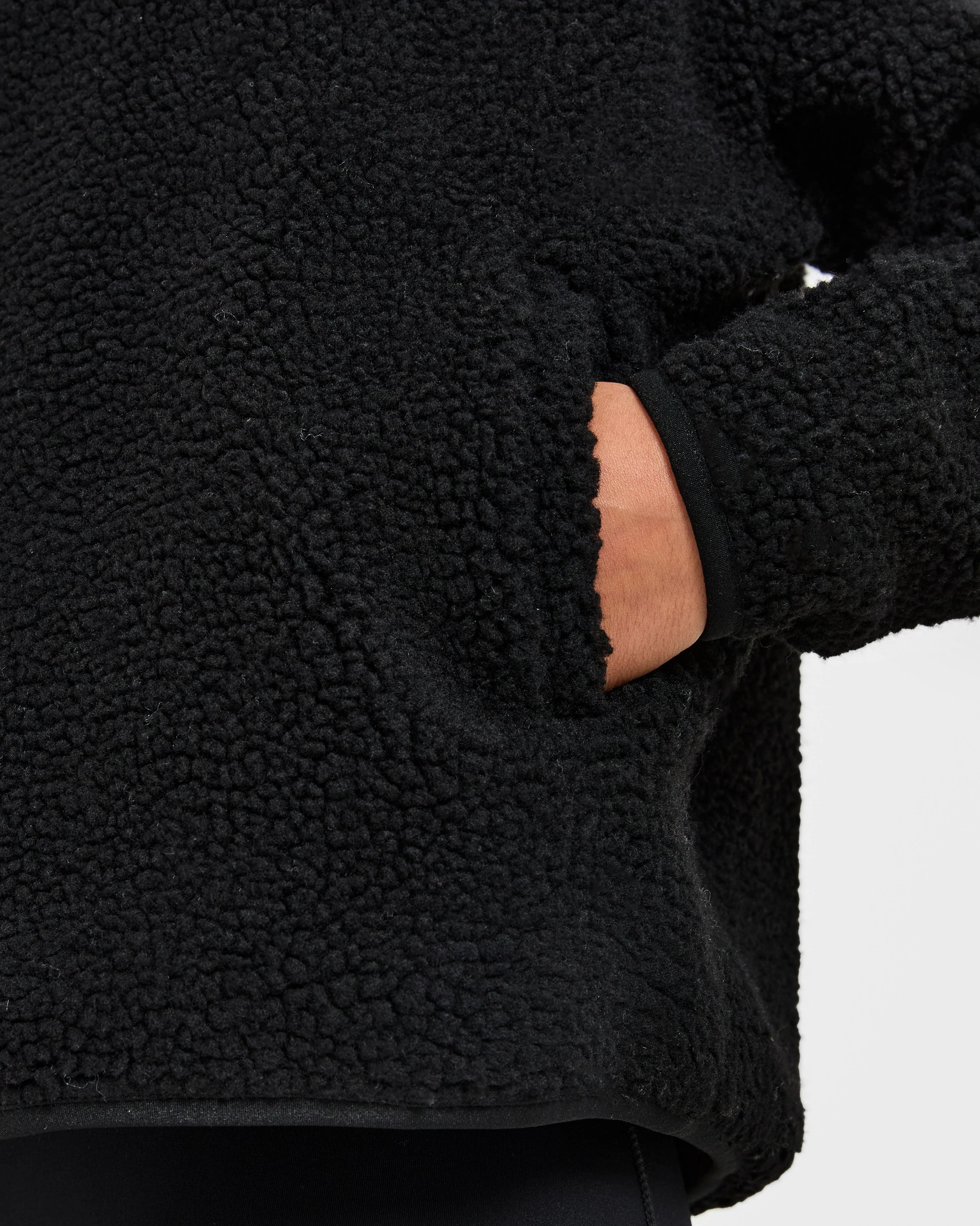 Oversized Zip Up Fleece Jacket - Zwart - Image 6