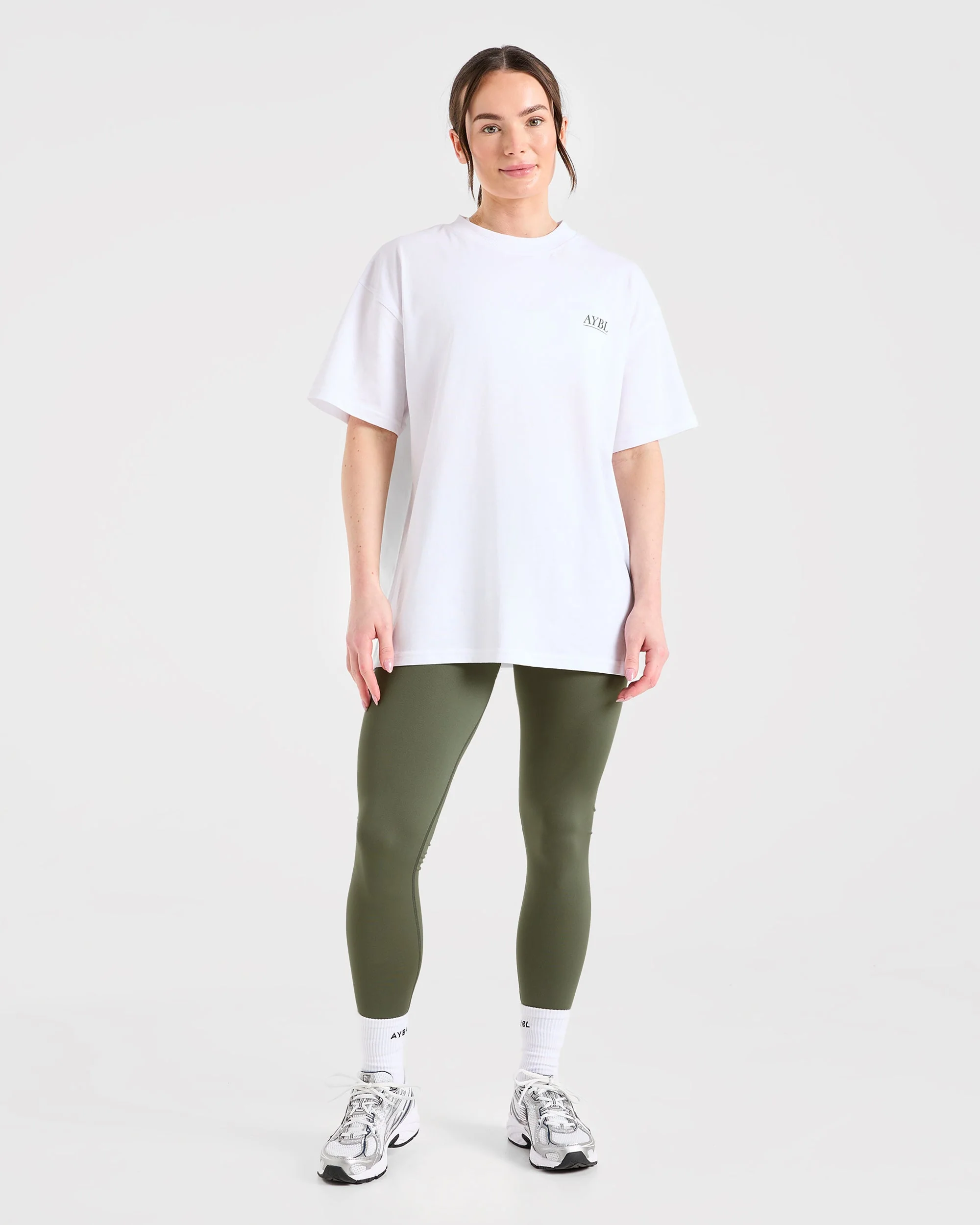 Power Lifting Illustration T Shirt - Wit/Groen - Image 4
