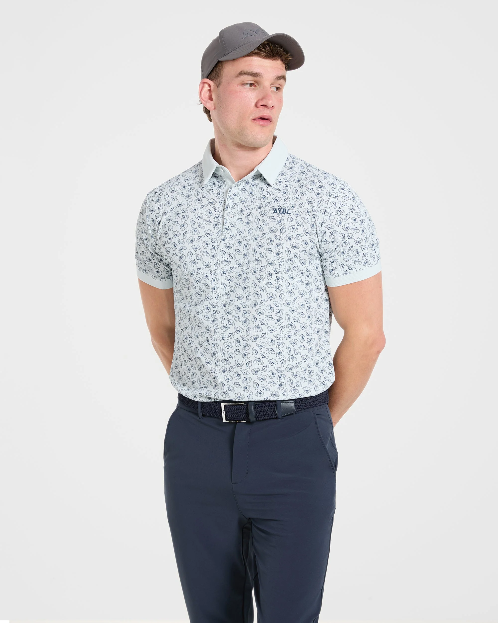 Precision Camellias Polo - Ice Blauw - Image 8