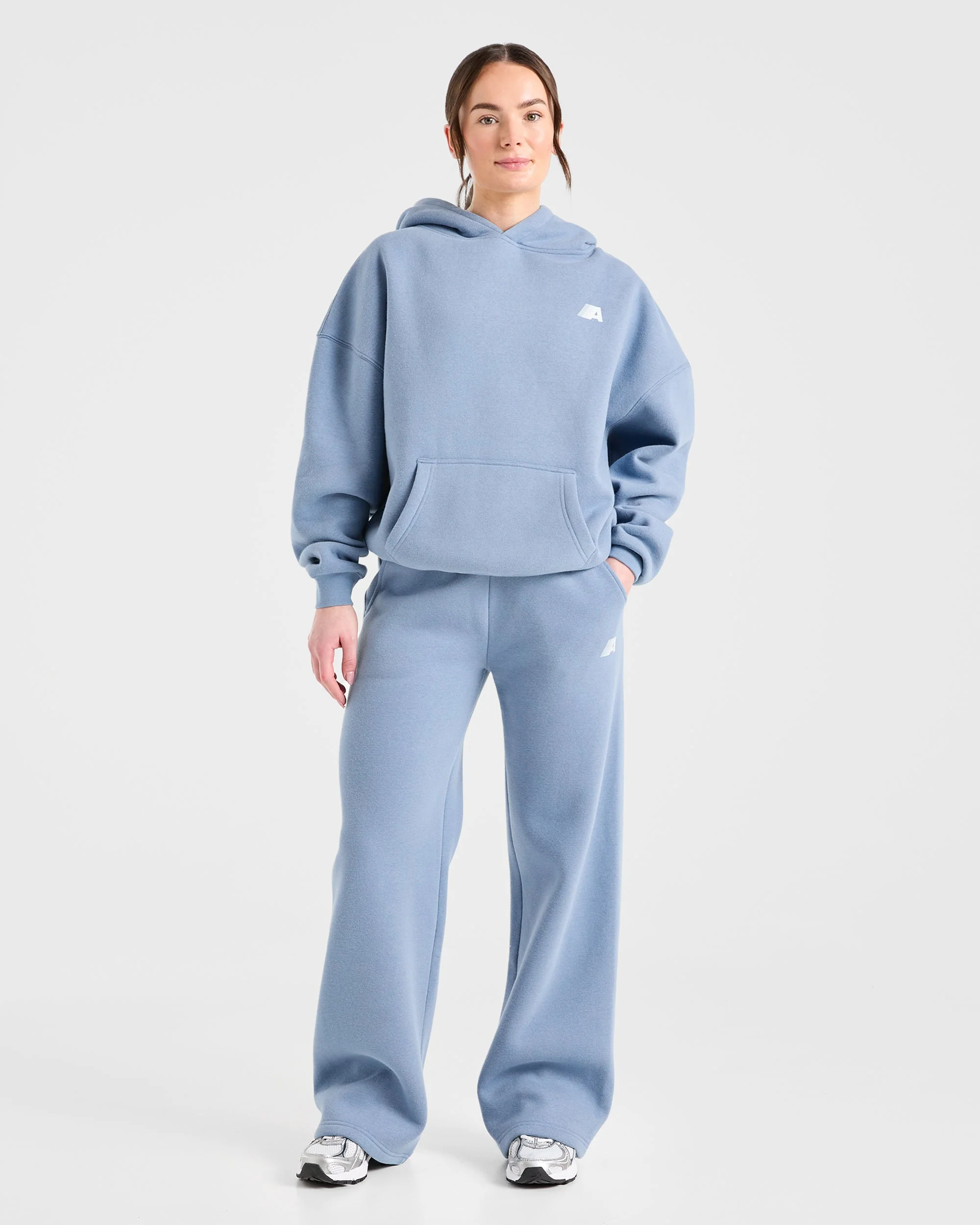Retro Athletics Oversized Hoodie - Vintage Blauw - Image 4