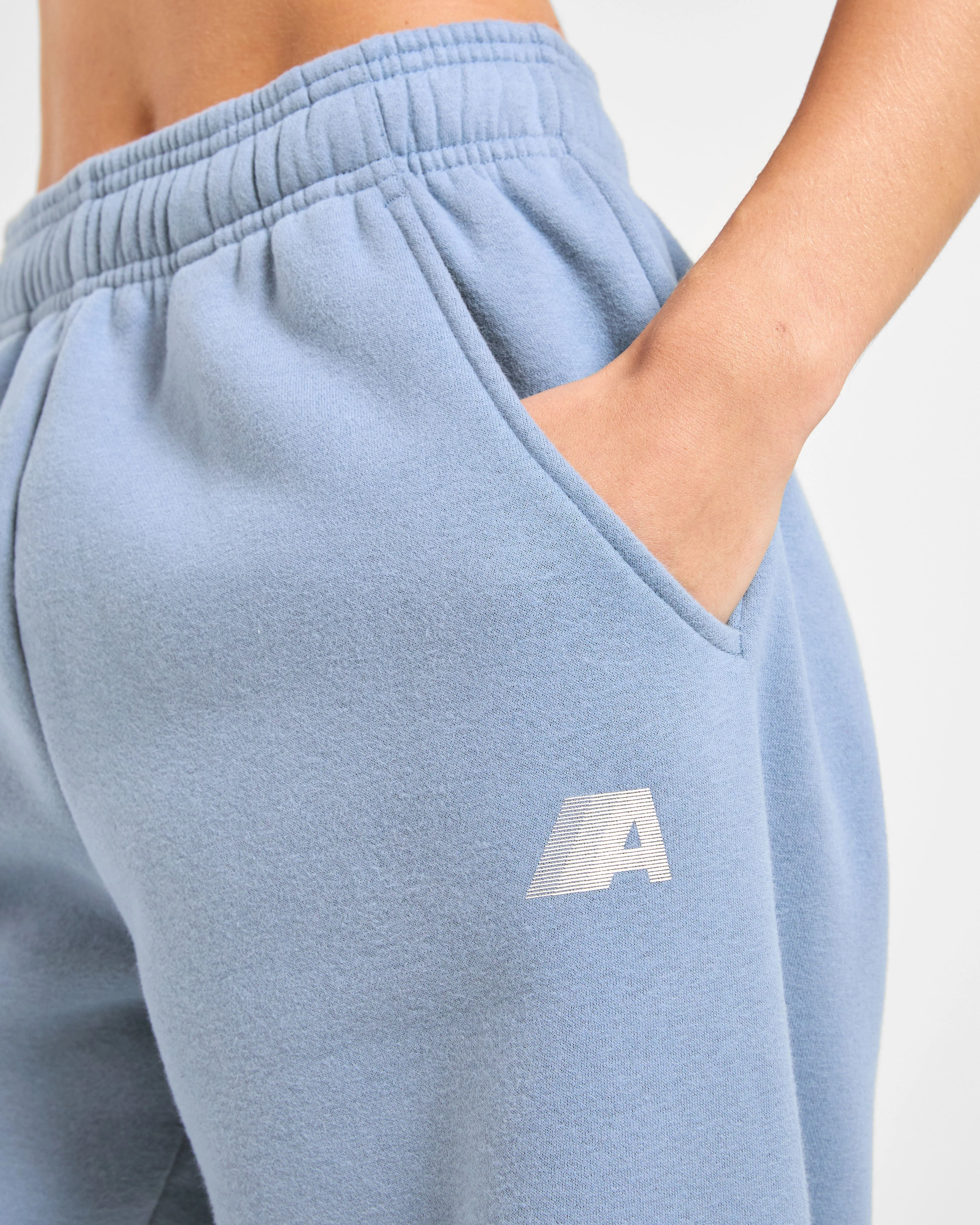 Retro Athletics Oversized Joggers - Vintage Blauw - Image 5