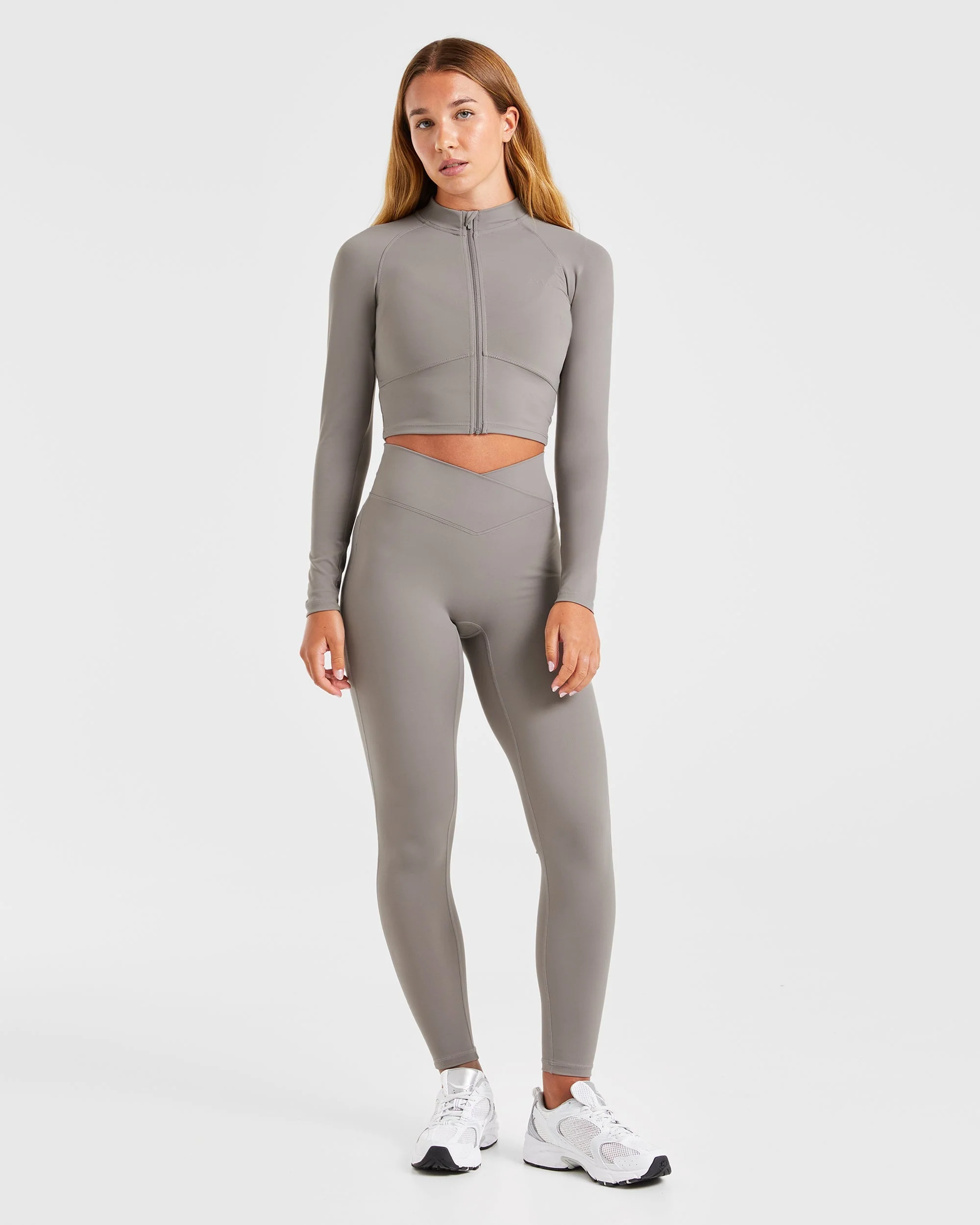 Sculpt Wrap Zip Up Jacket - Smoke Grijs - Image 3
