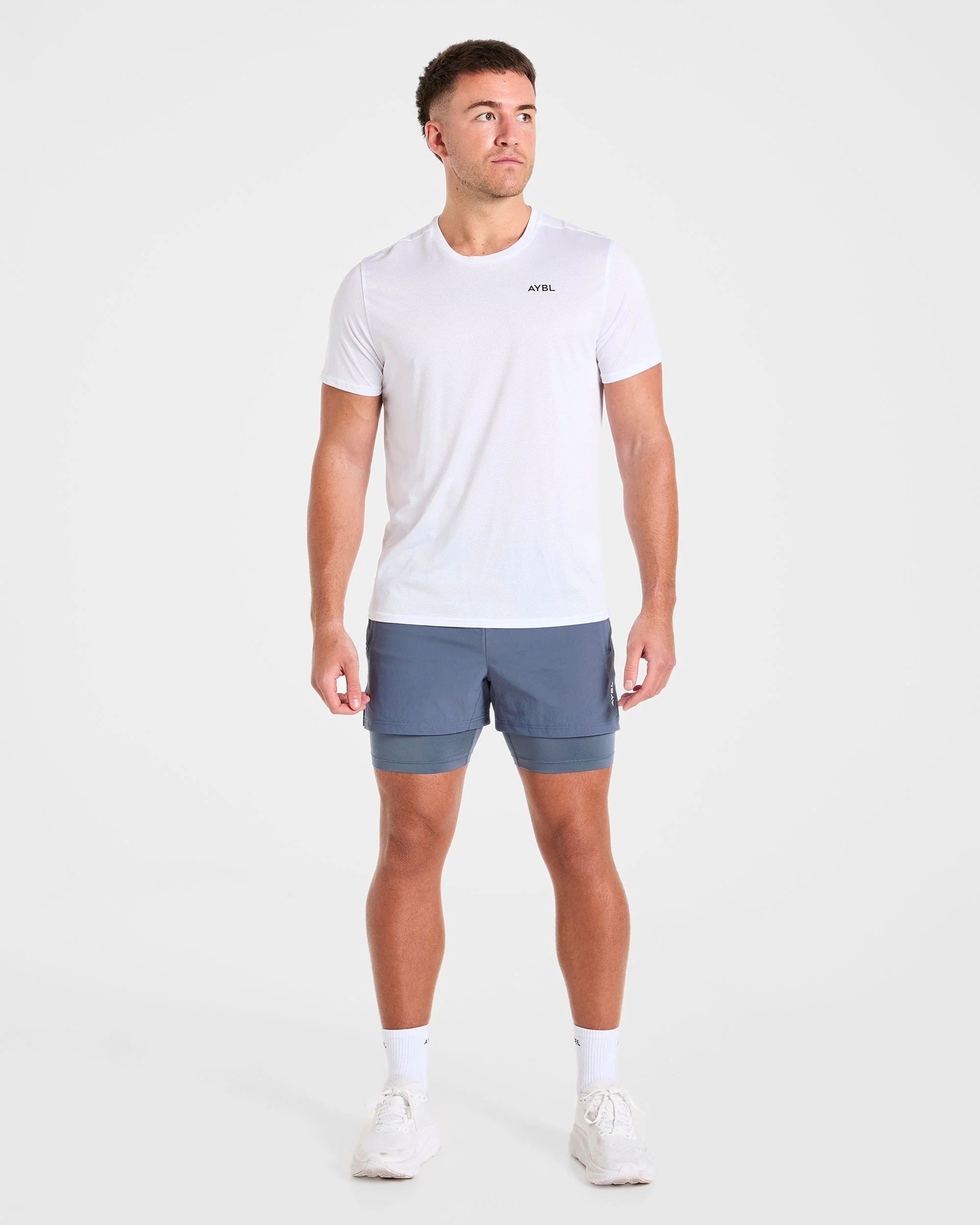Signature 2 in 1 Shorts - Steel Blauw - Image 3