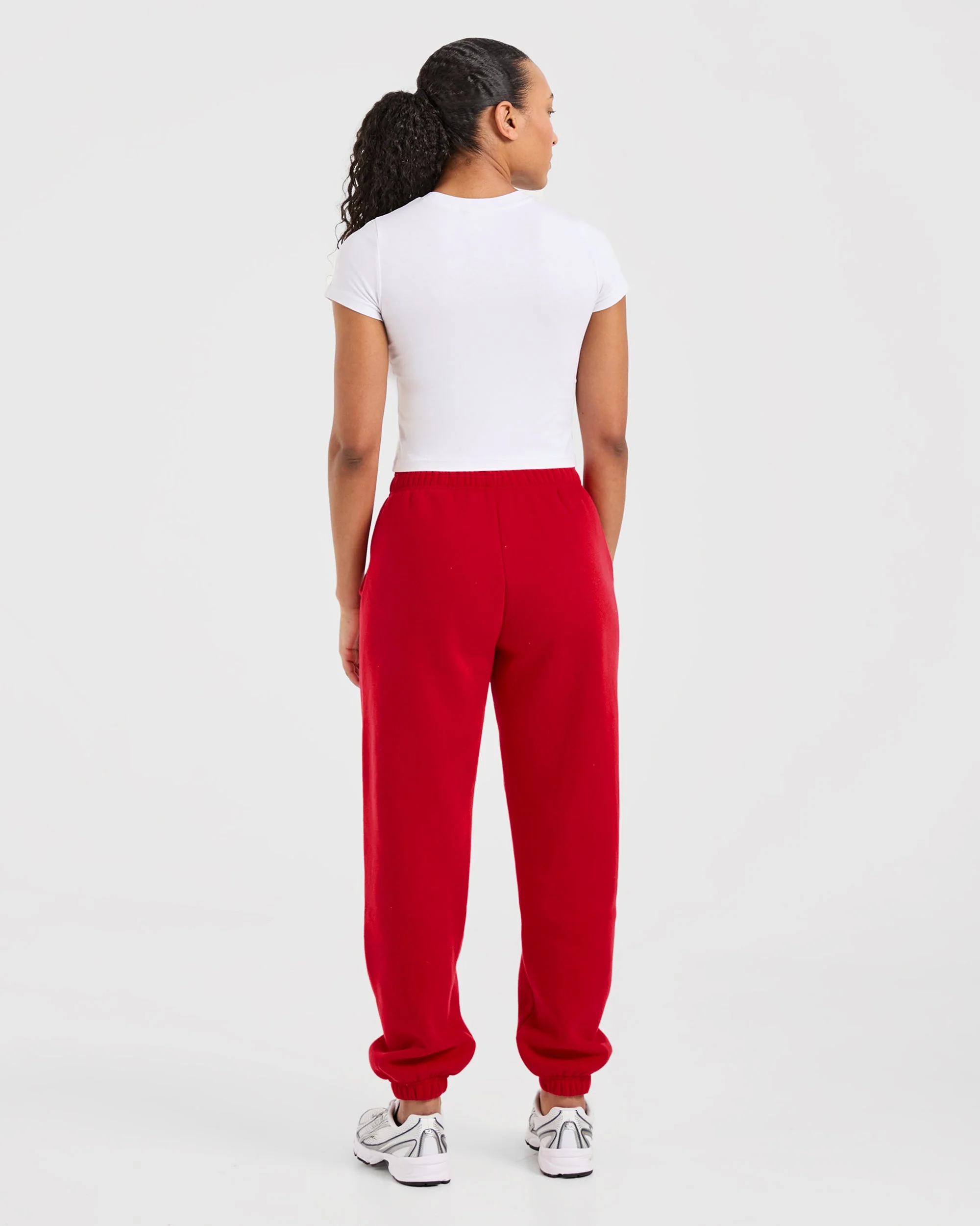 Sports Club Varsity Baby Tee - Wit/Rood - Image 4