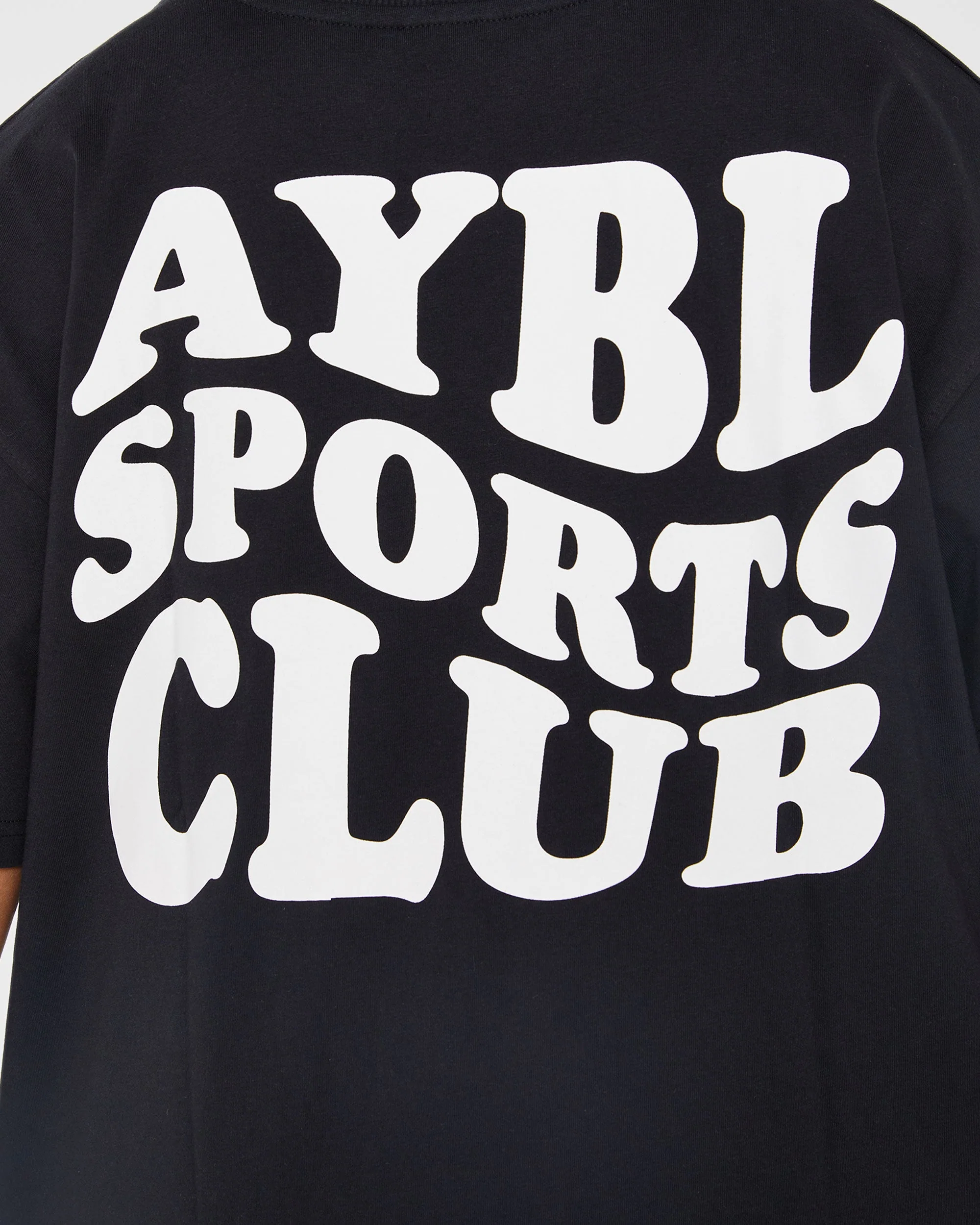 Sports Club Wavy Oversized T Shirt - Zwart - Image 6