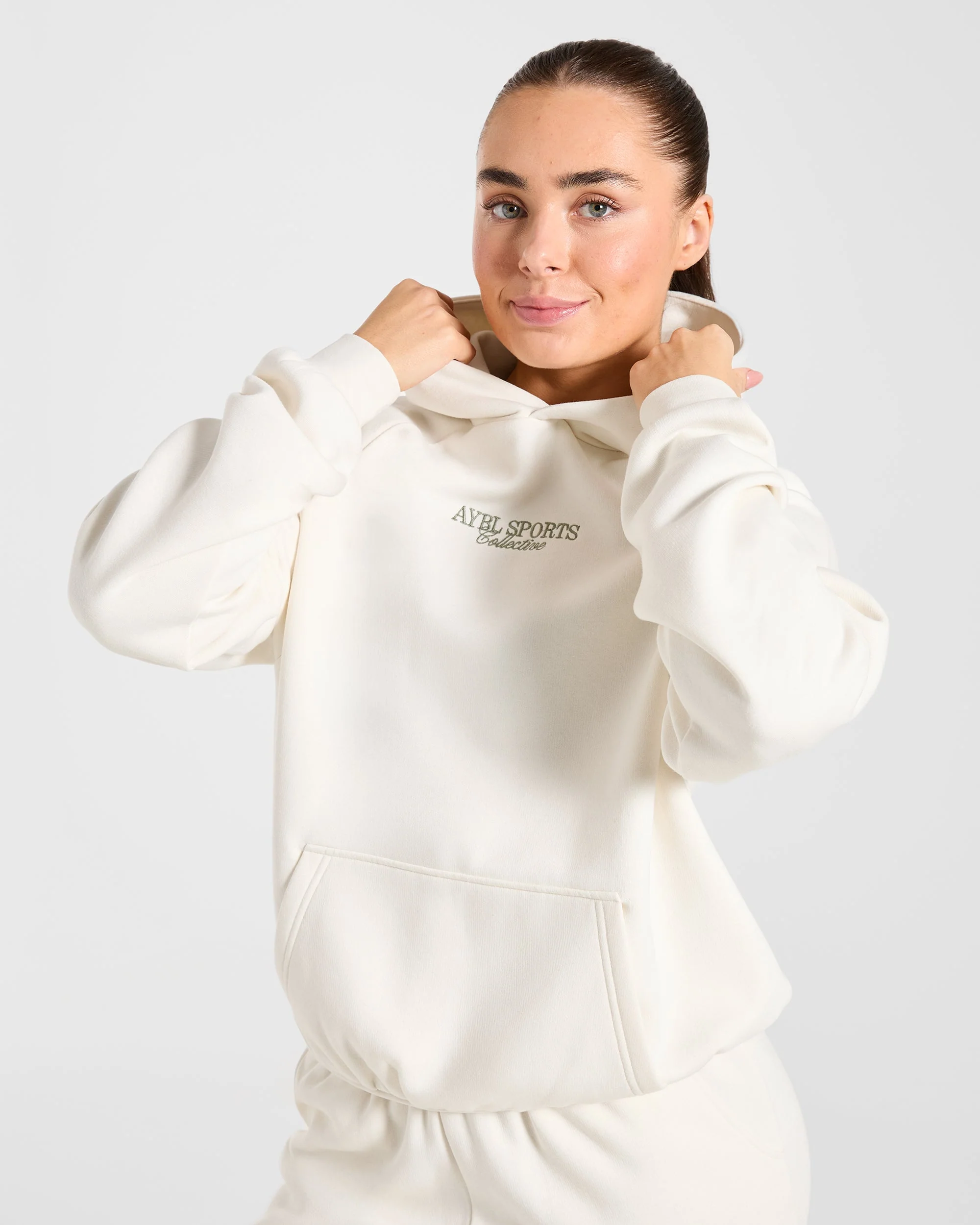 Sports Collective Oversized Hoodie - Off Wit/Groen - Image 8