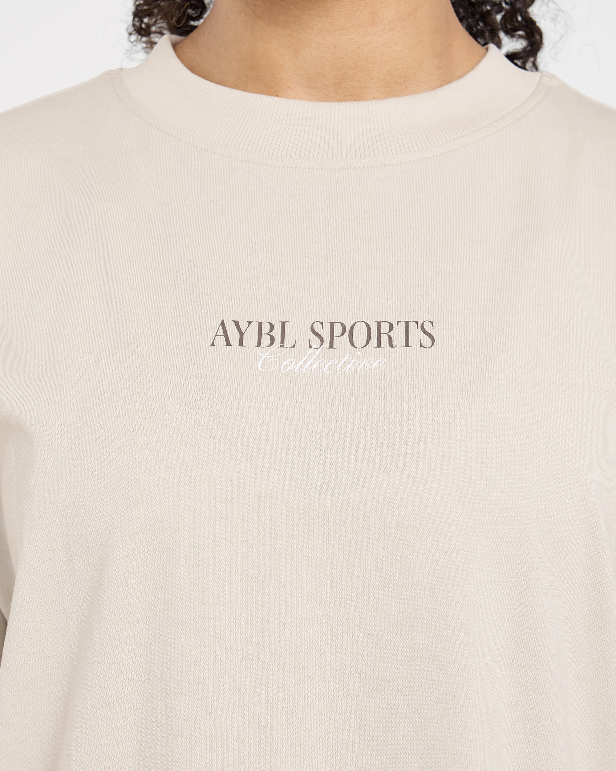 Sports Collective Oversized T Shirt - Beige - Image 5
