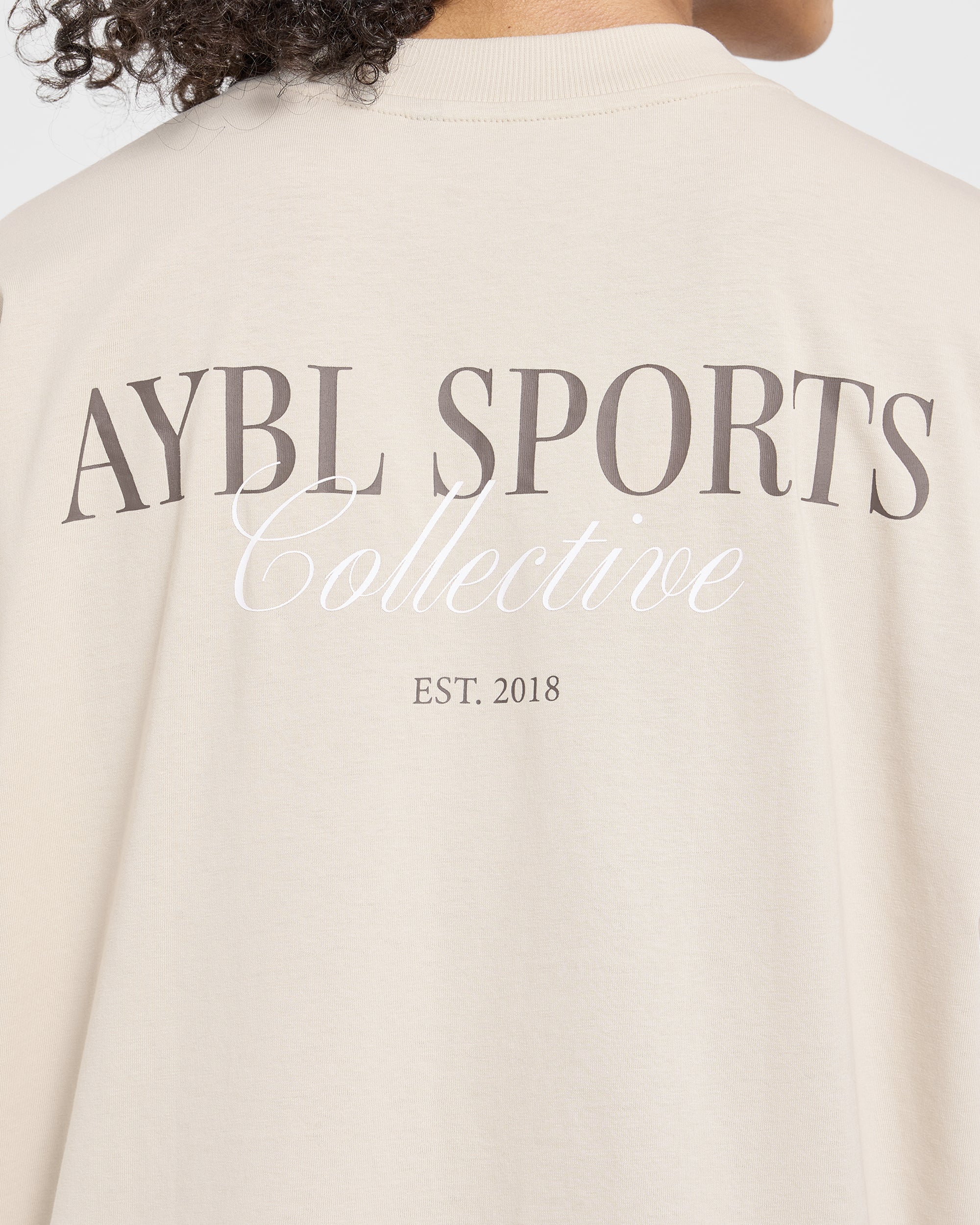 Sports Collective Oversized T Shirt - Beige - Image 6