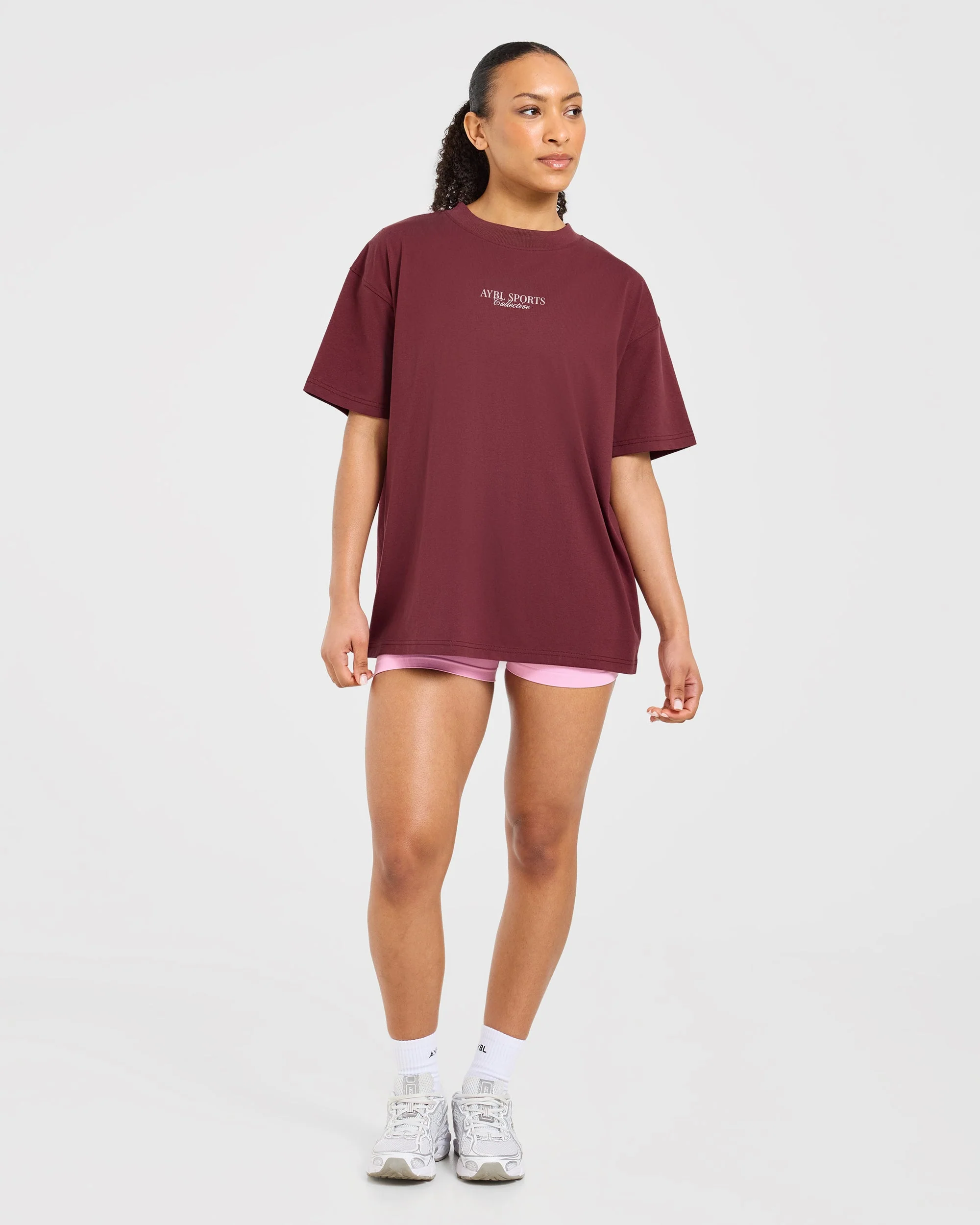 Sports Collective Oversized T Shirt - Rood Wine - Image 3
