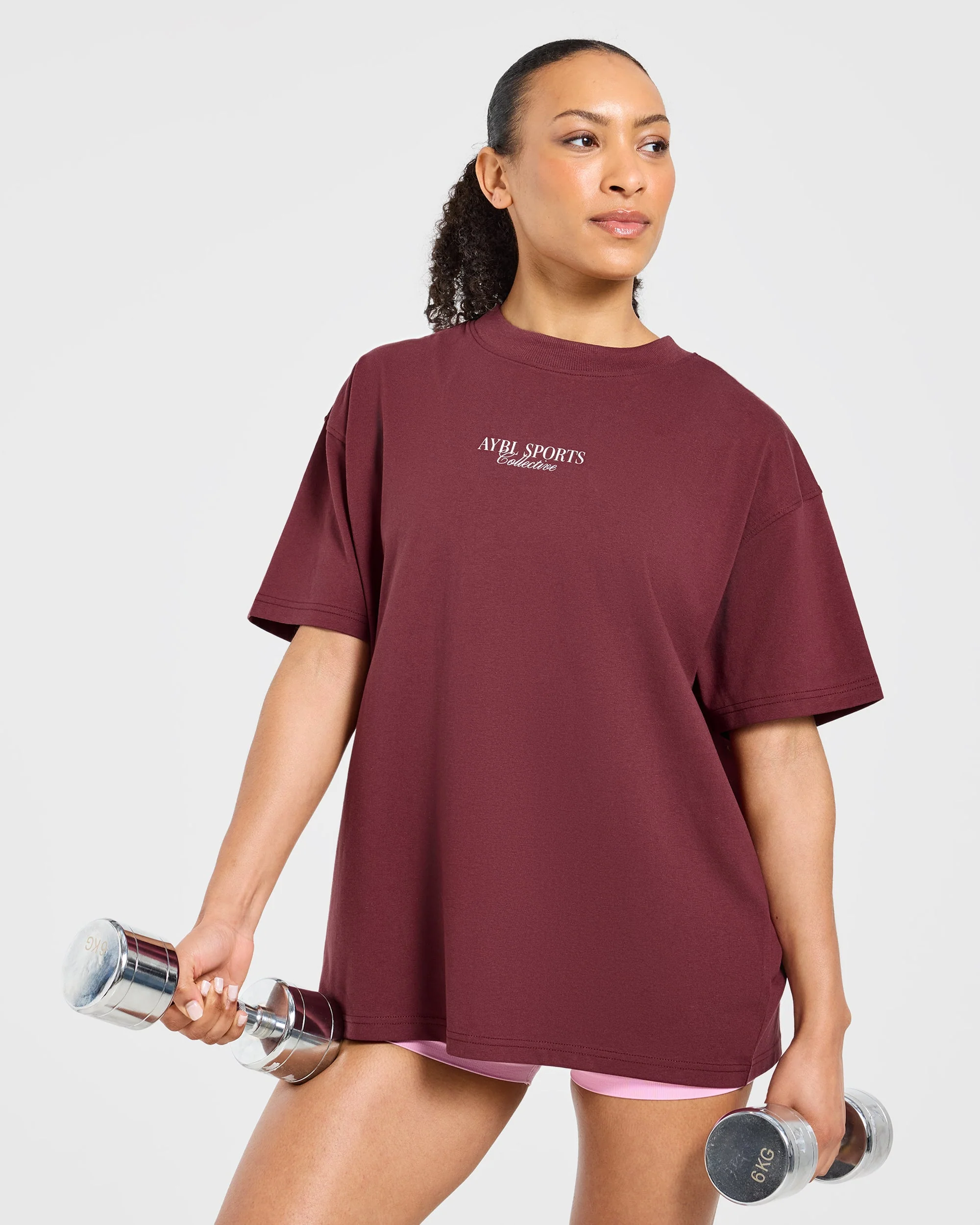 Sports Collective Oversized T Shirt - Rood Wine - Image 8