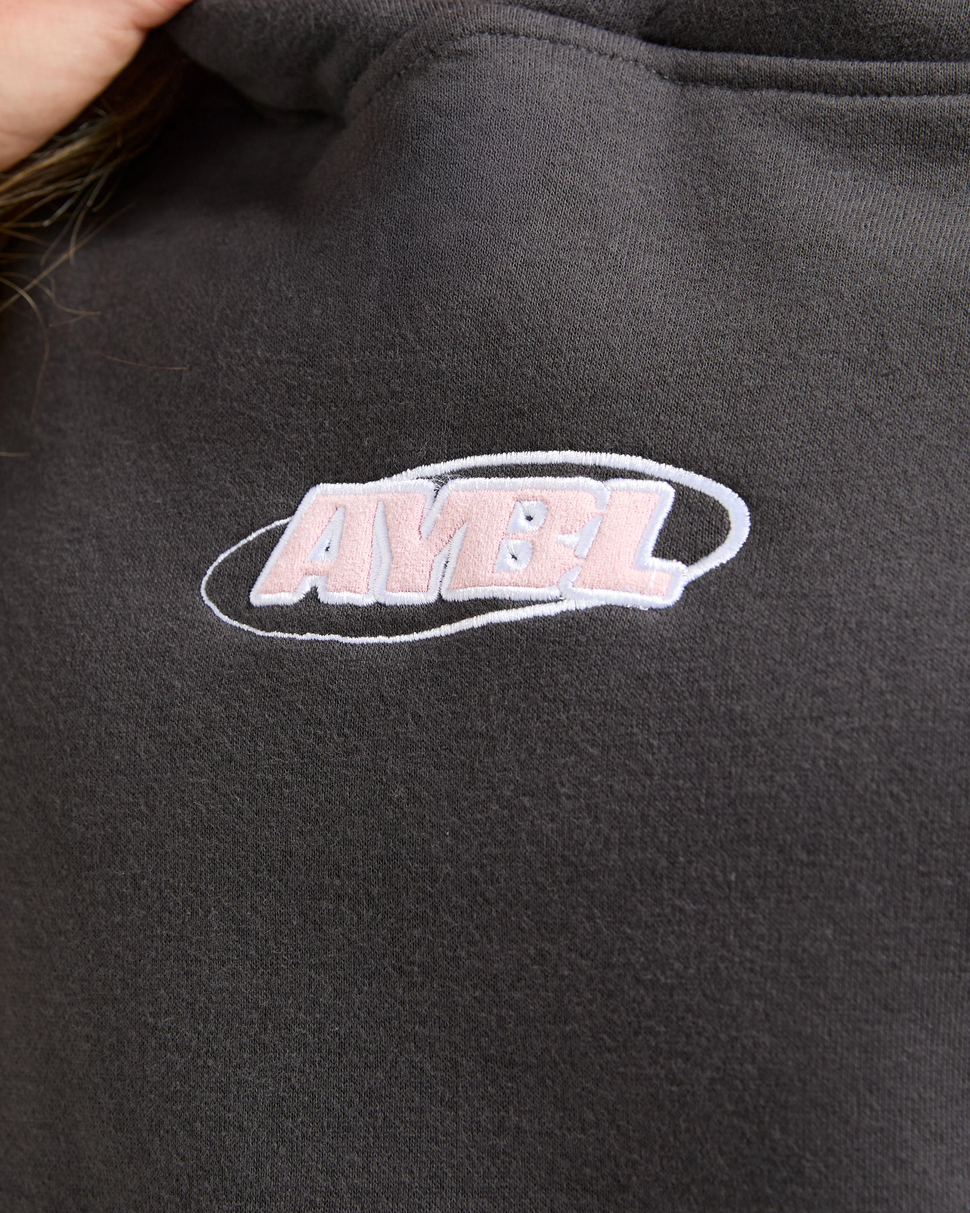 Sports Essentials Oversized Hoodie - Charcoal/Roze - Image 5