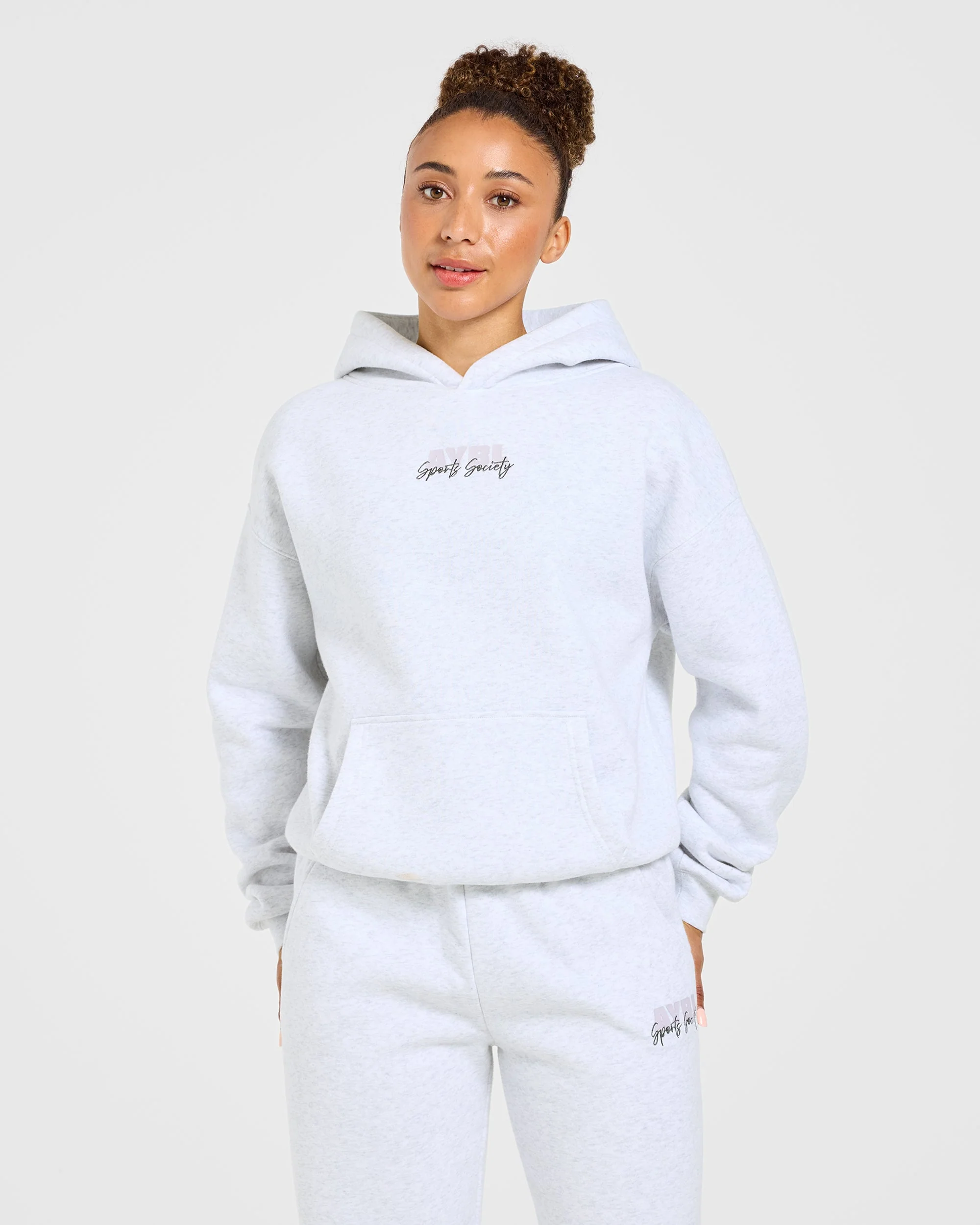 Sports Society Oversized Hoodie - Heather Grijs - Image 2