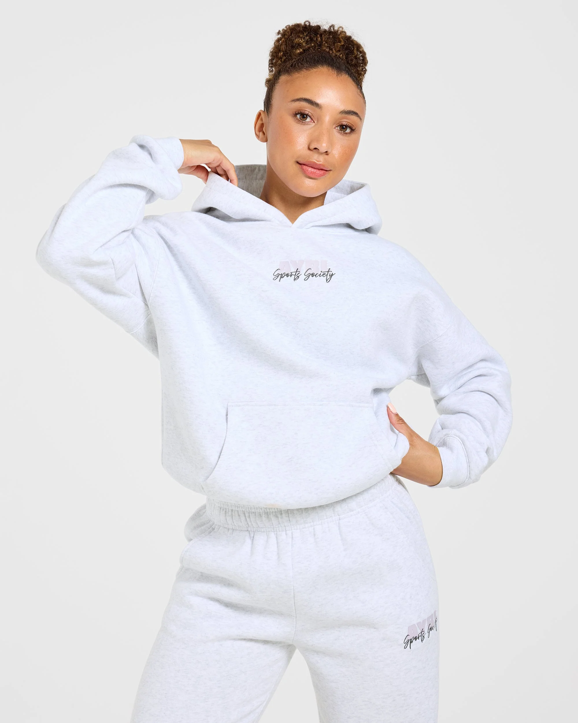 Sports Society Oversized Hoodie - Heather Grijs - Image 7