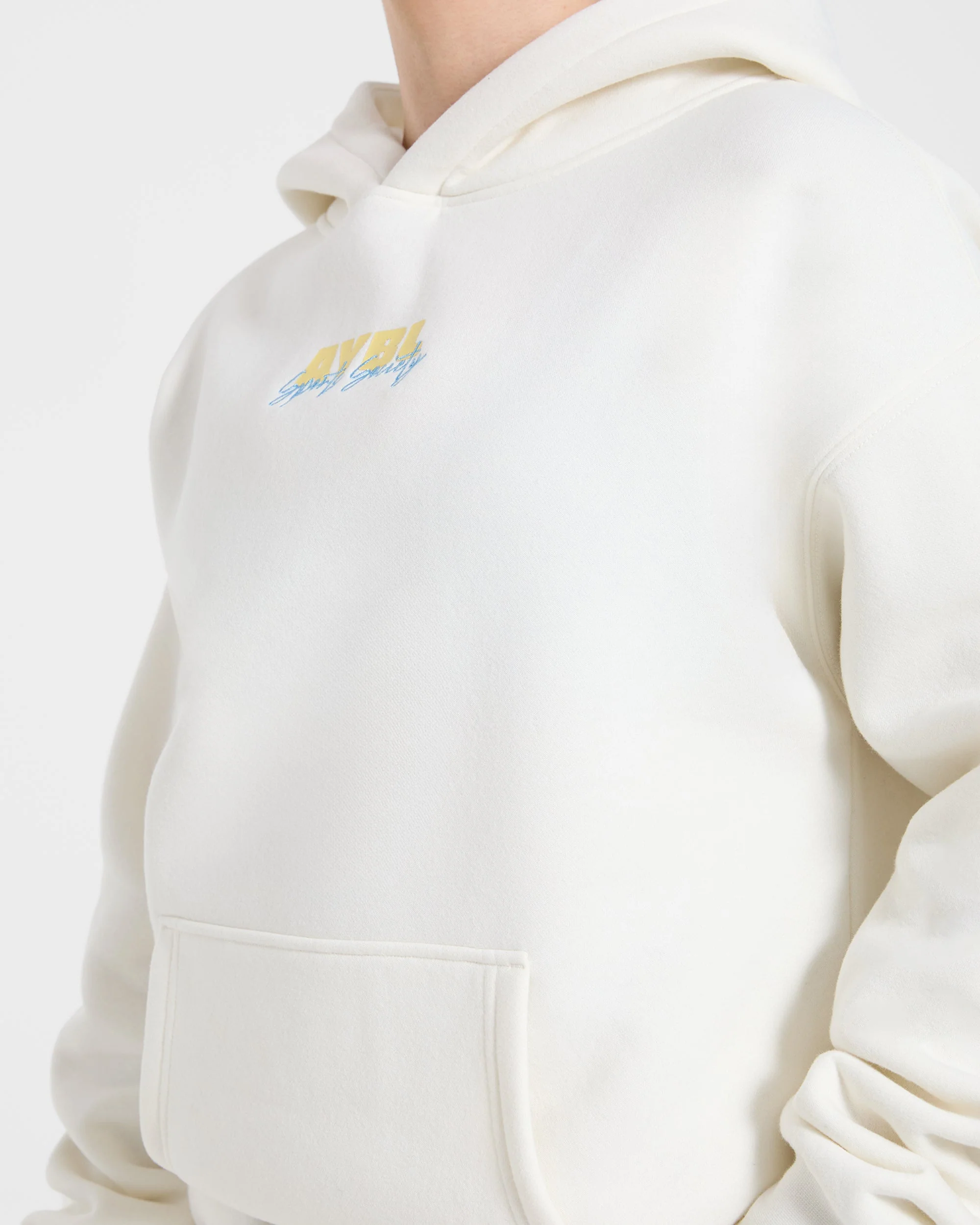 Sports Society Oversized Hoodie - Off Wit - Image 5