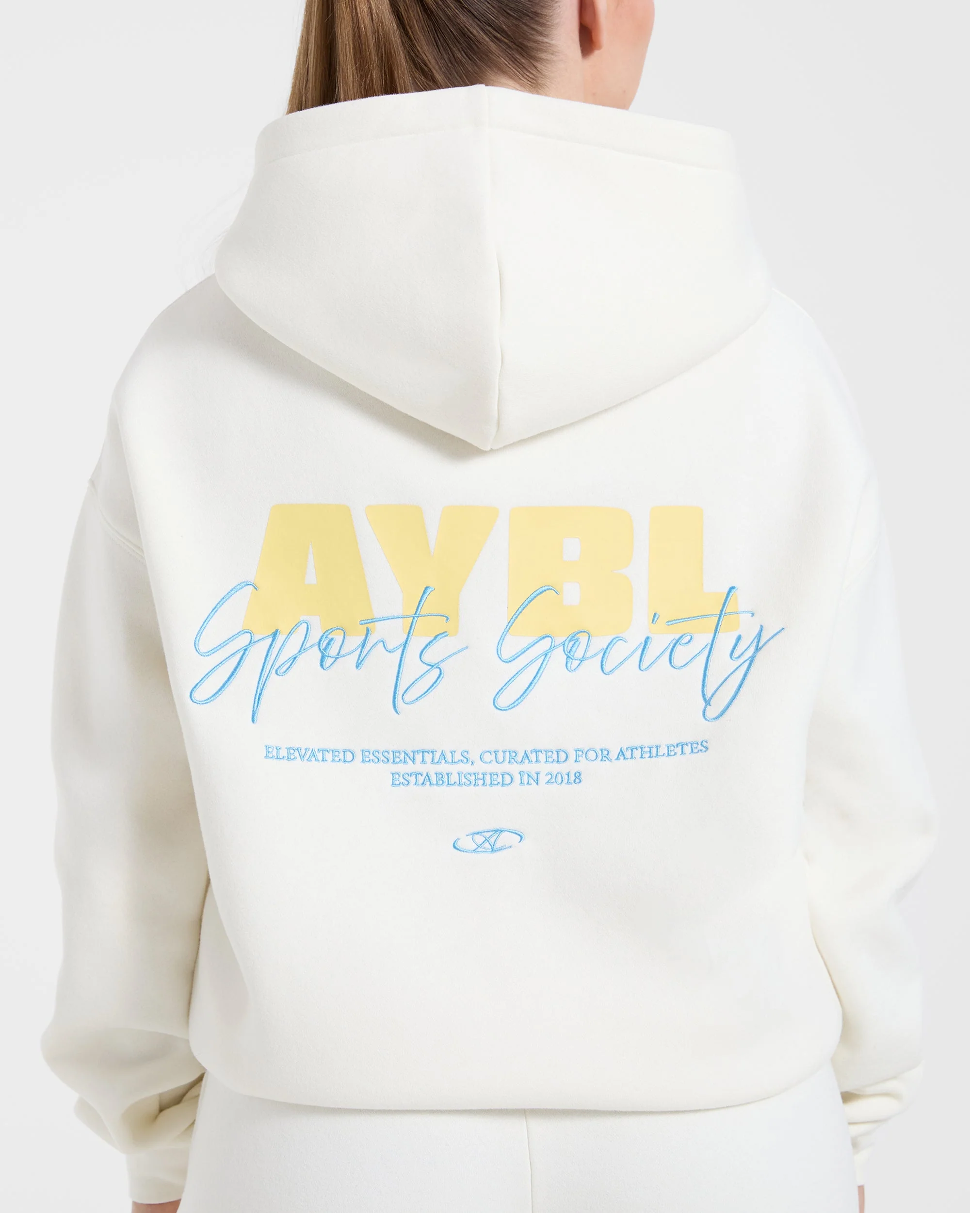 Sports Society Oversized Hoodie - Off Wit - Image 6