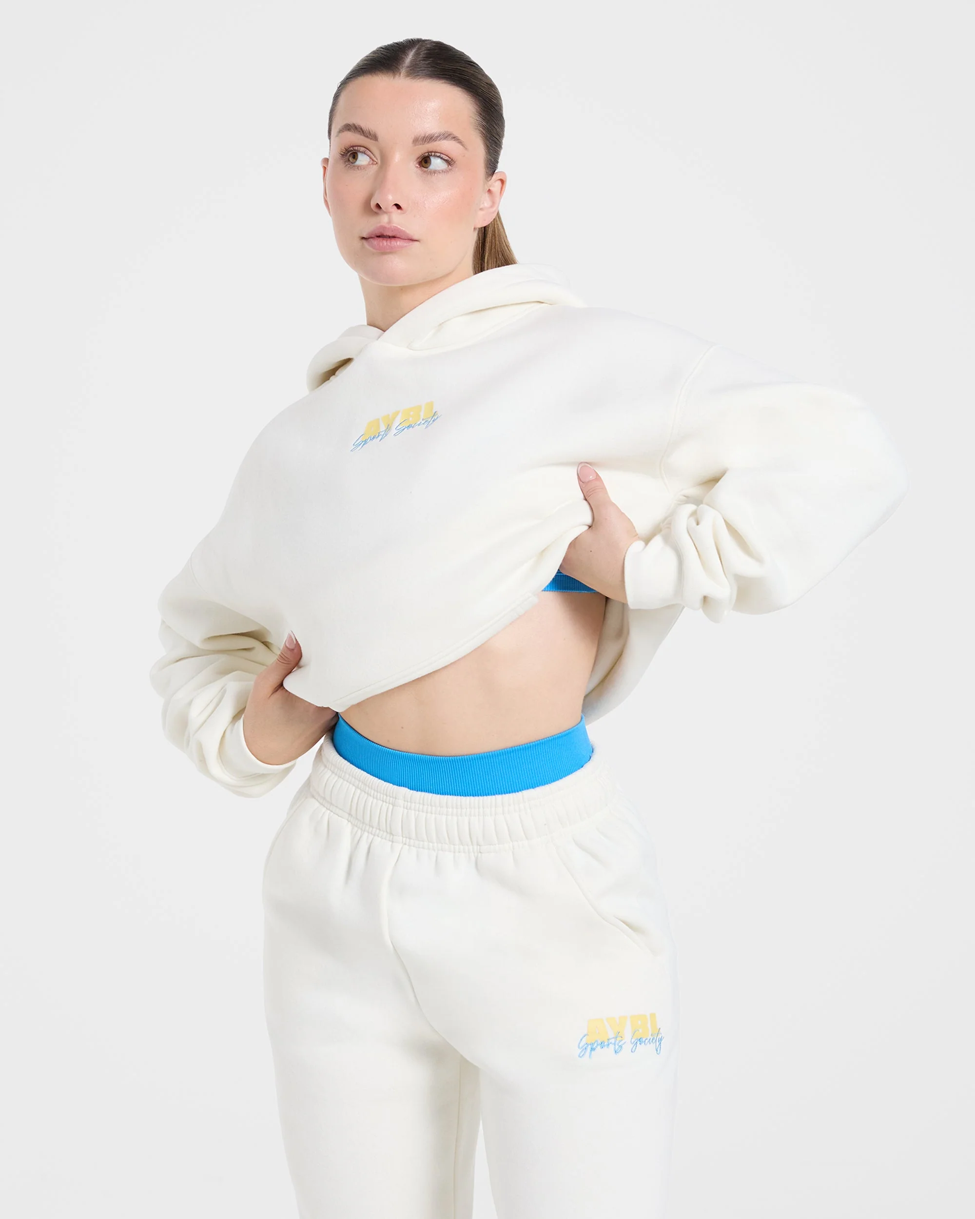 Sports Society Oversized Hoodie - Off Wit - Image 7
