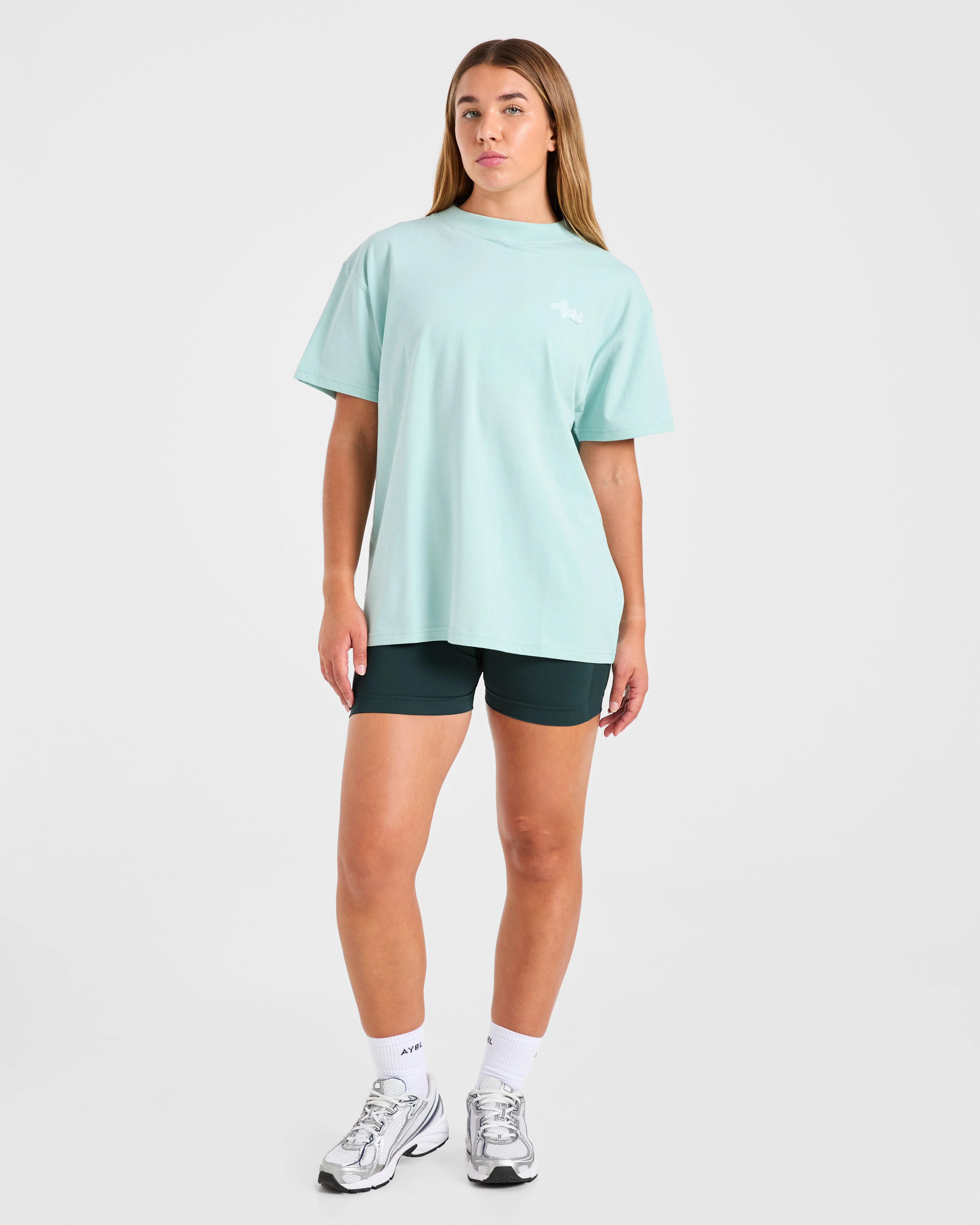 Sports Wellness Oversized T Shirt - Aqua Groen - Image 3