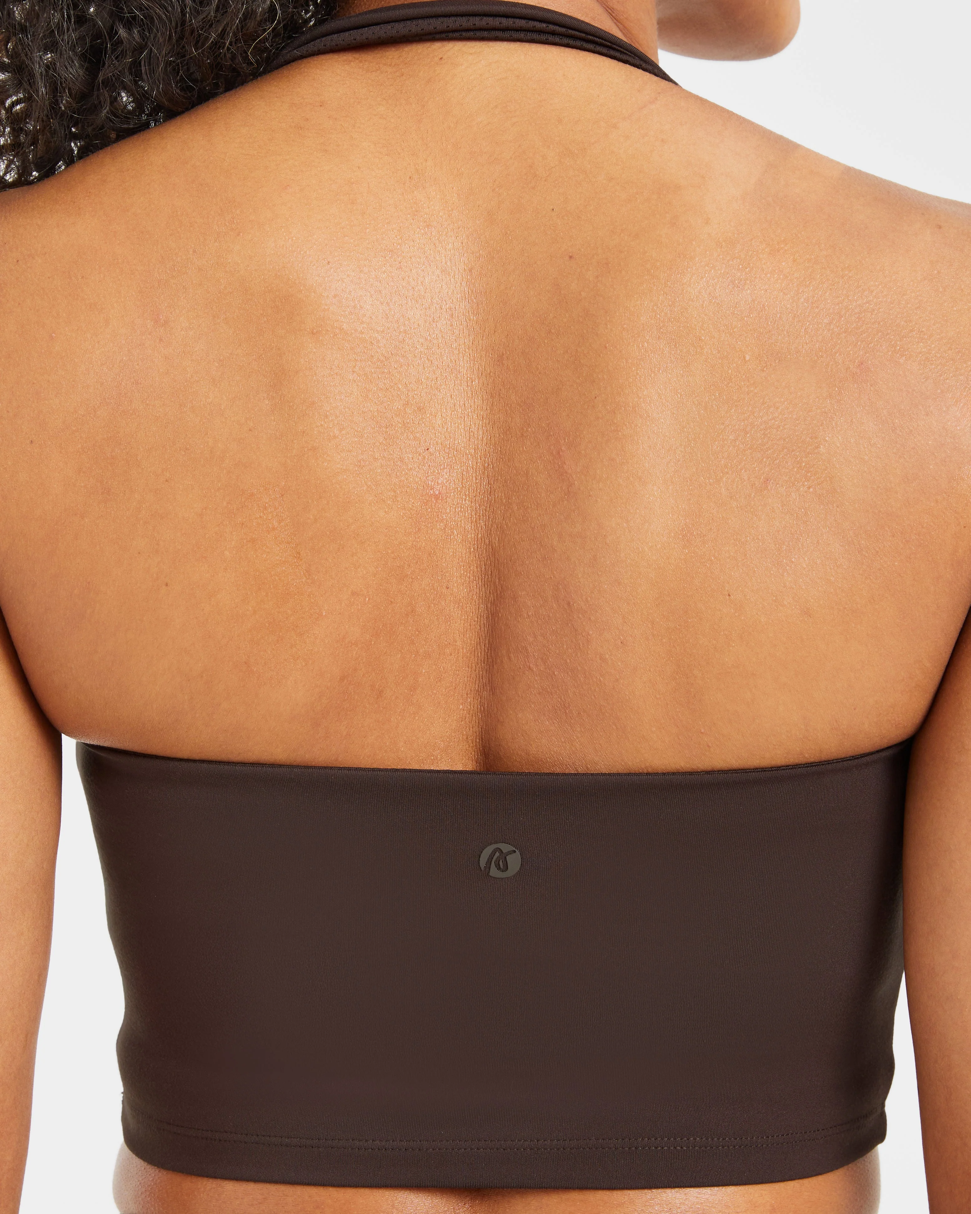 Staple Halterneck Crop Top - Coffee Bruin - Image 6