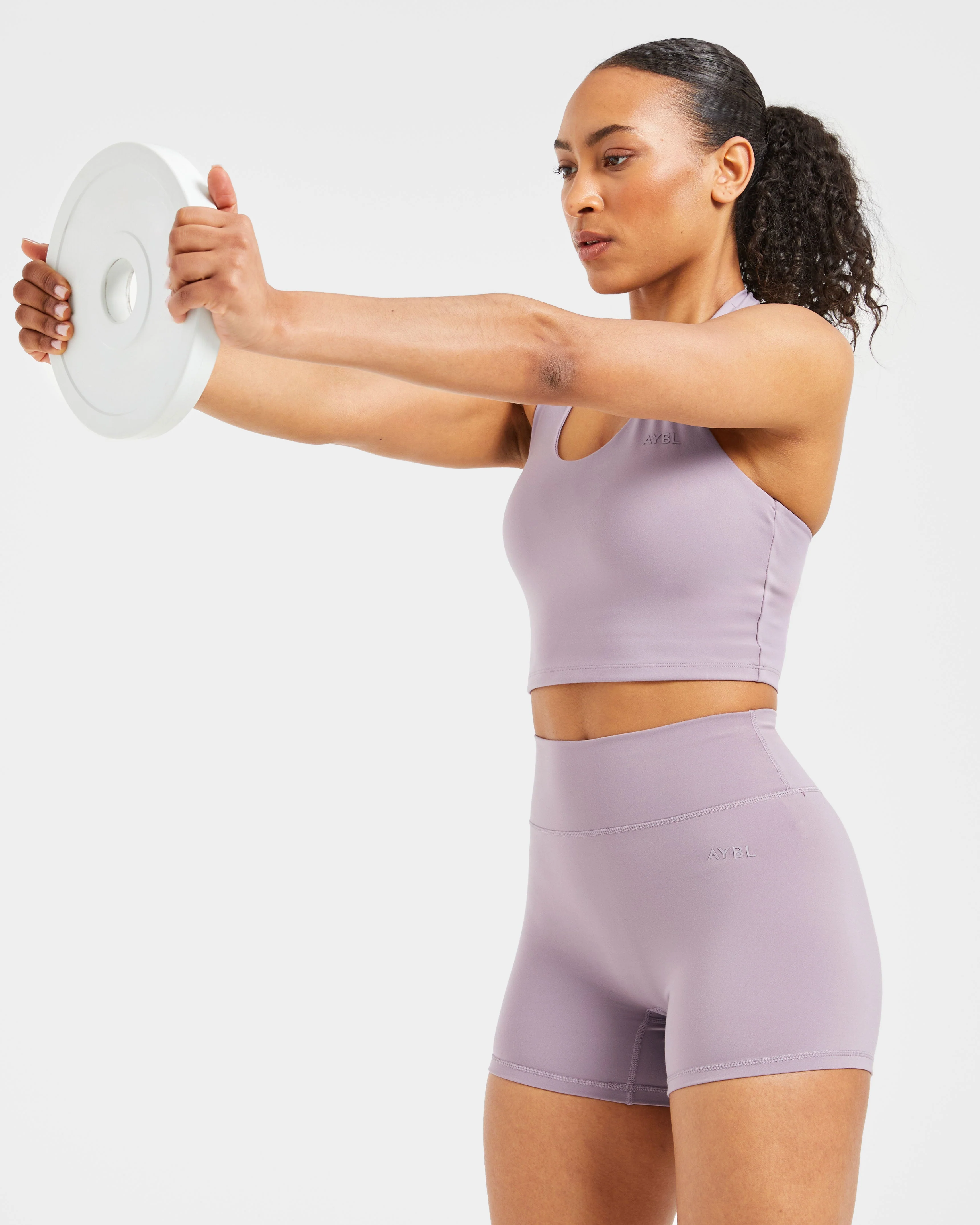 Staple Halterneck Crop Top - Mauve Paars - Image 7