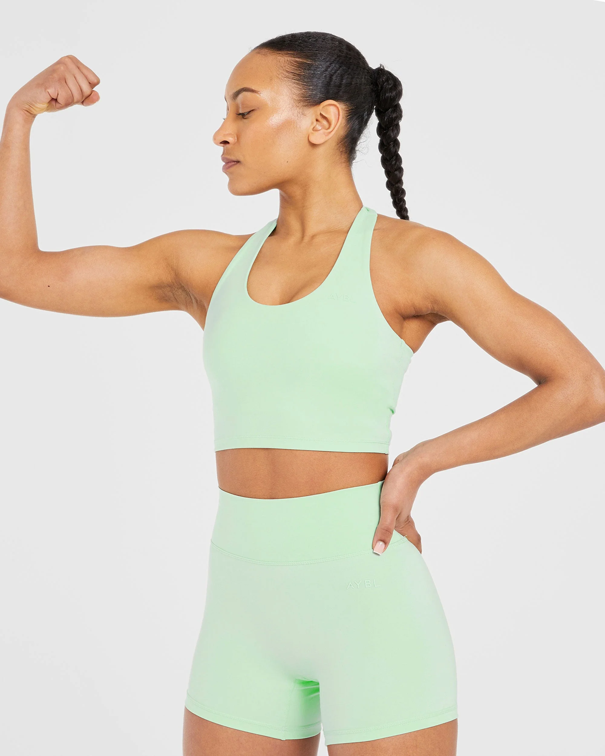 Staple Halterneck Crop Top - Mint Groen - Image 7